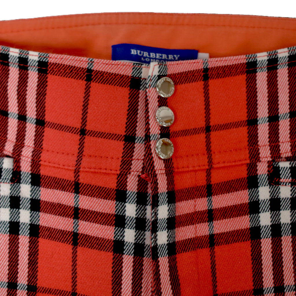 Burberry plaid red pants