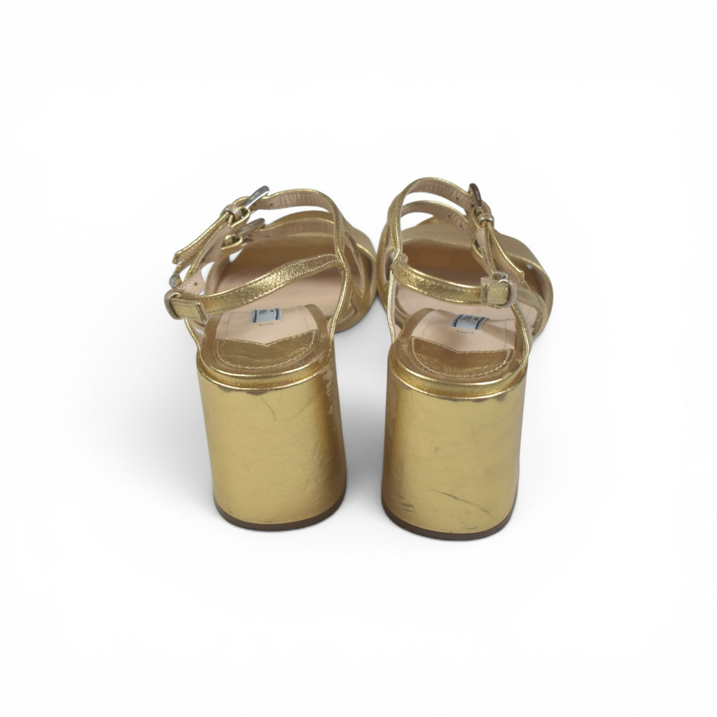 Prada gold sandals