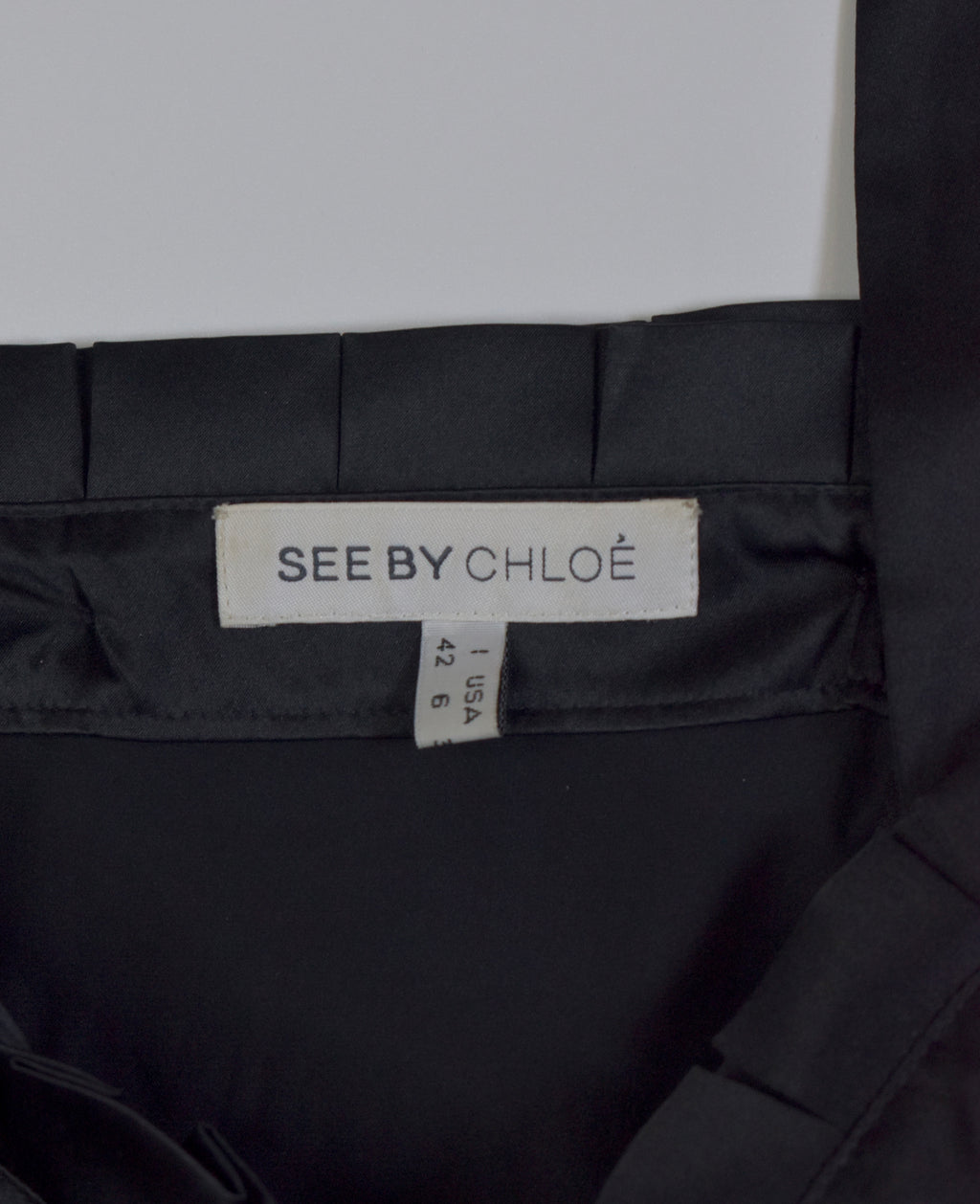 See by Chloe black frill top