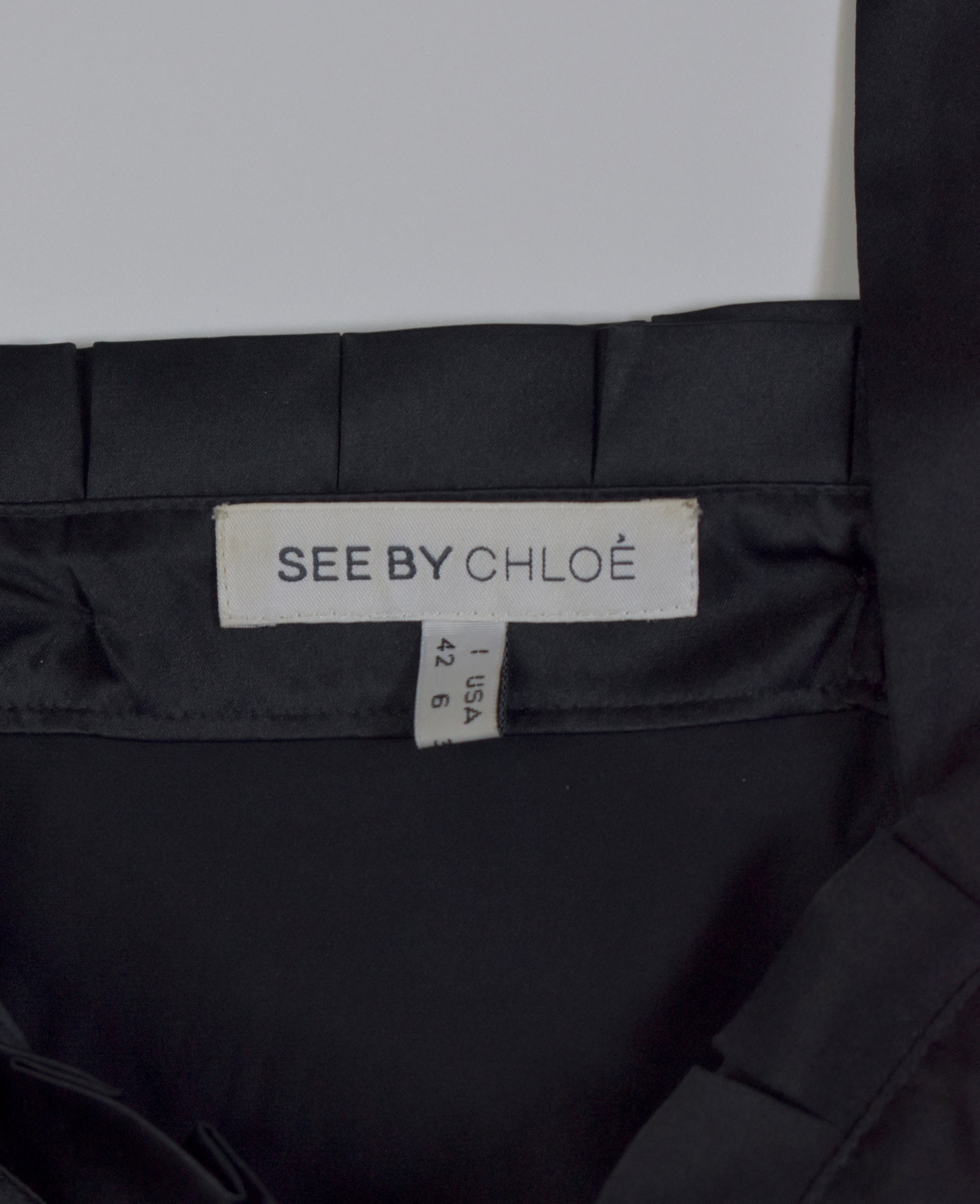 See by Chloe black frill top
