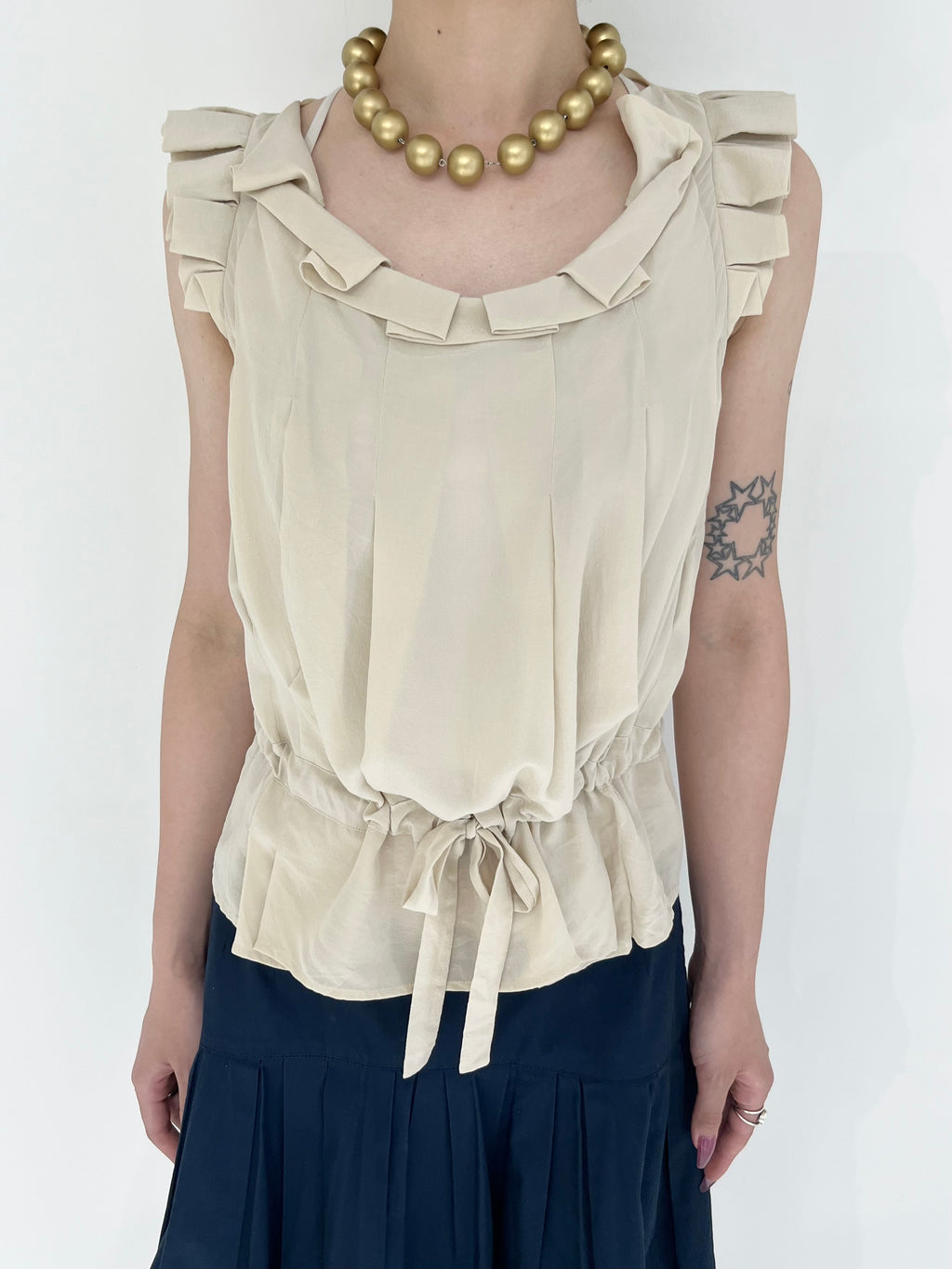 See by chloe silk frill top