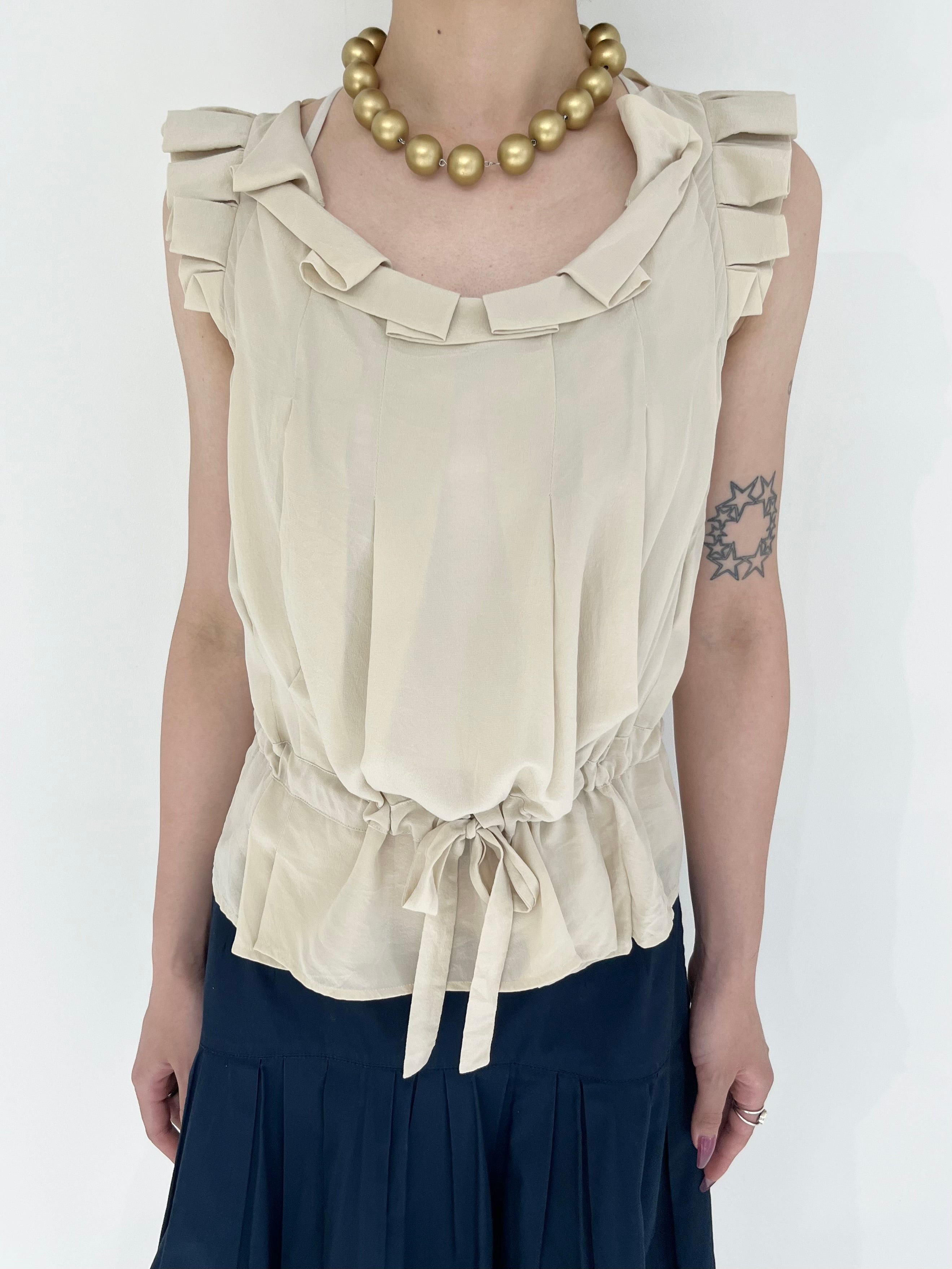 See by chloe silk frill top