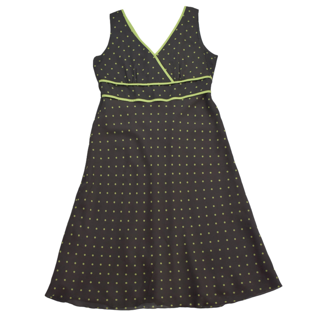 Neon brown dot dress