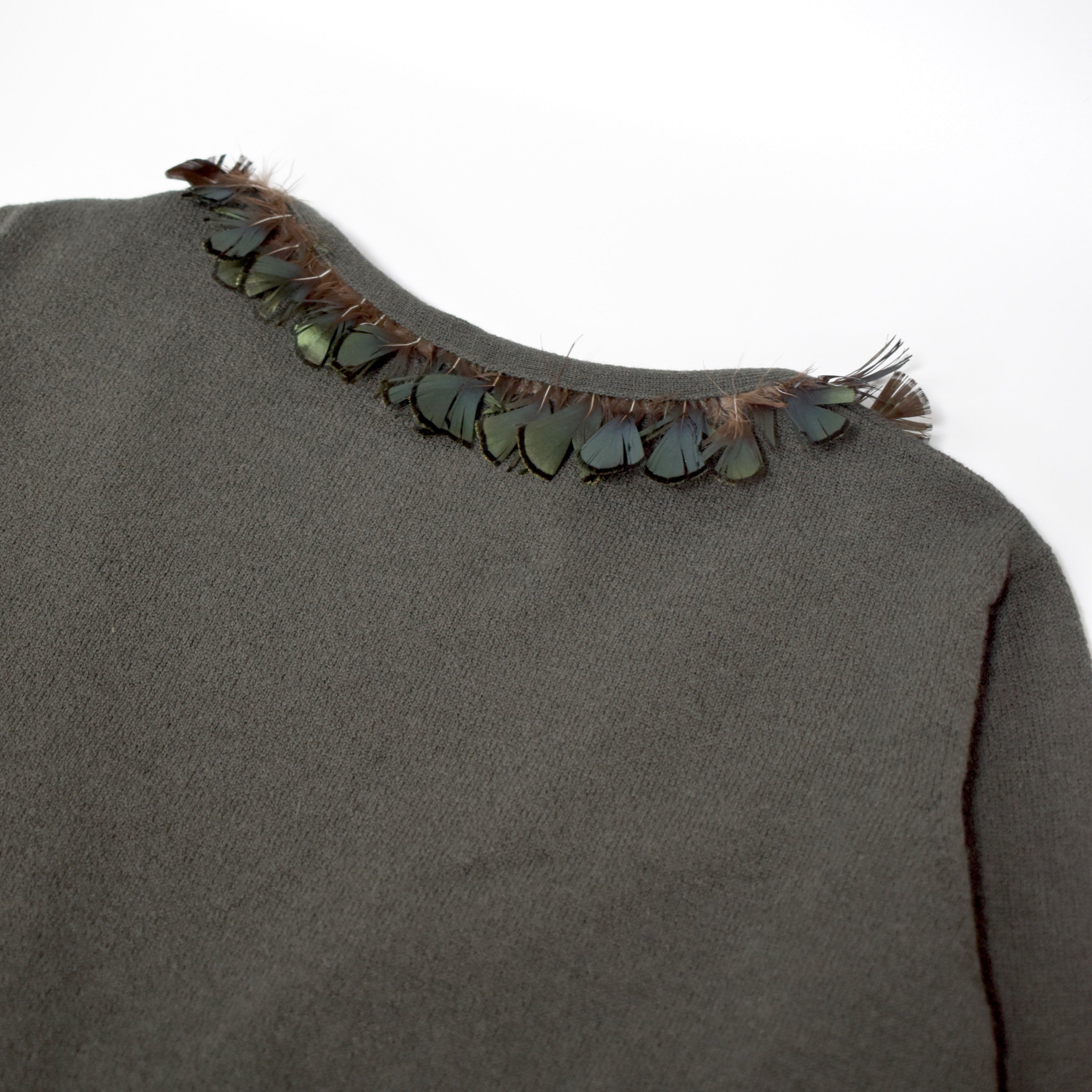 Brumarine short feather cardigan