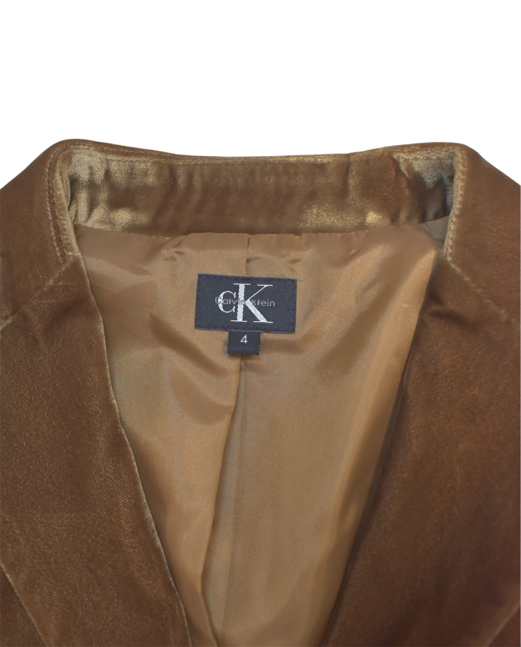 Calvin Klein brown velour jacket