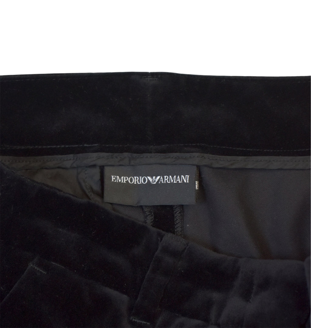 EMPORIO ARMANI velvet half pants
