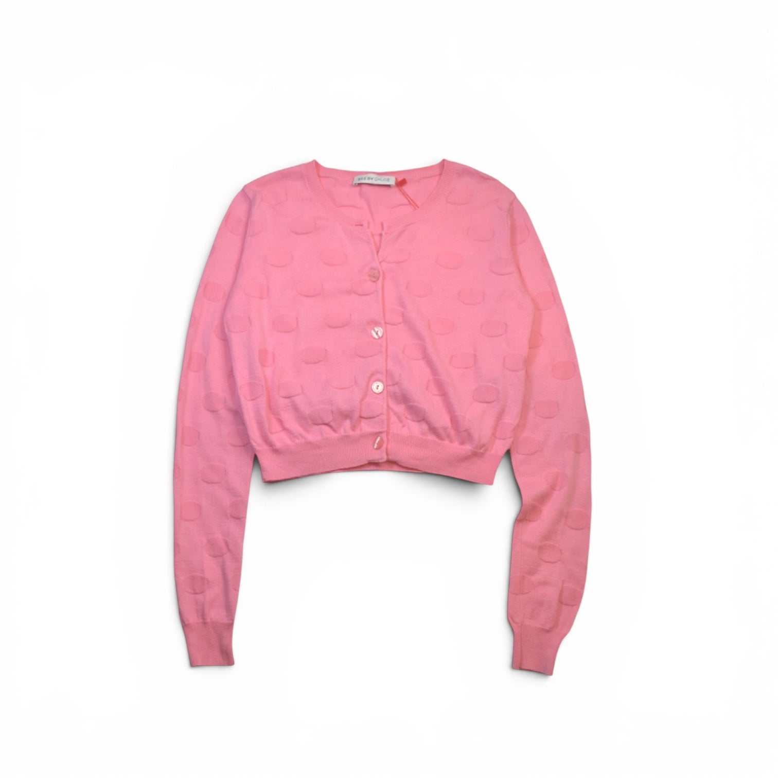 See by chloe pink dot cardigan