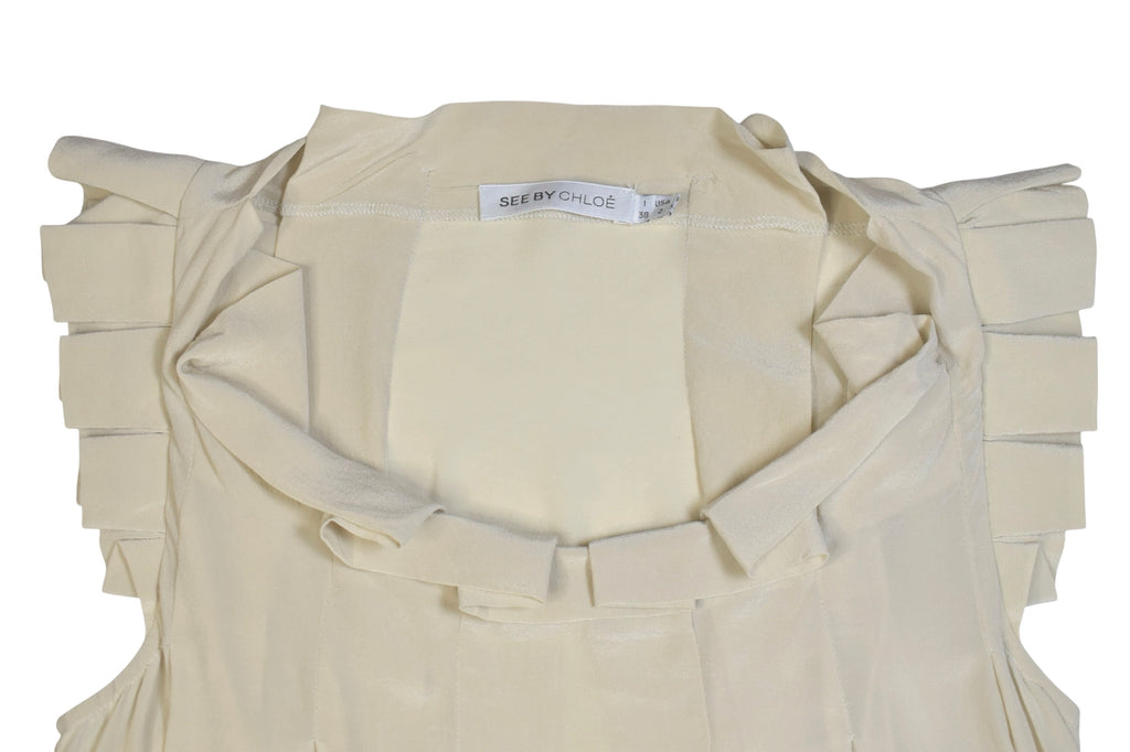 See by chloe silk frill top