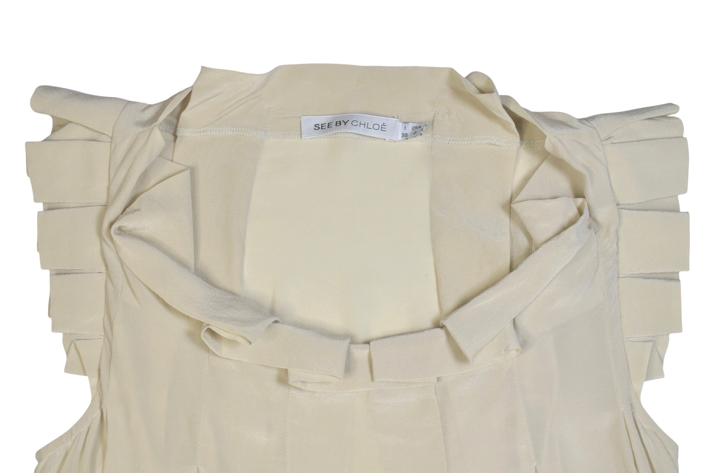 See by chloe silk frill top
