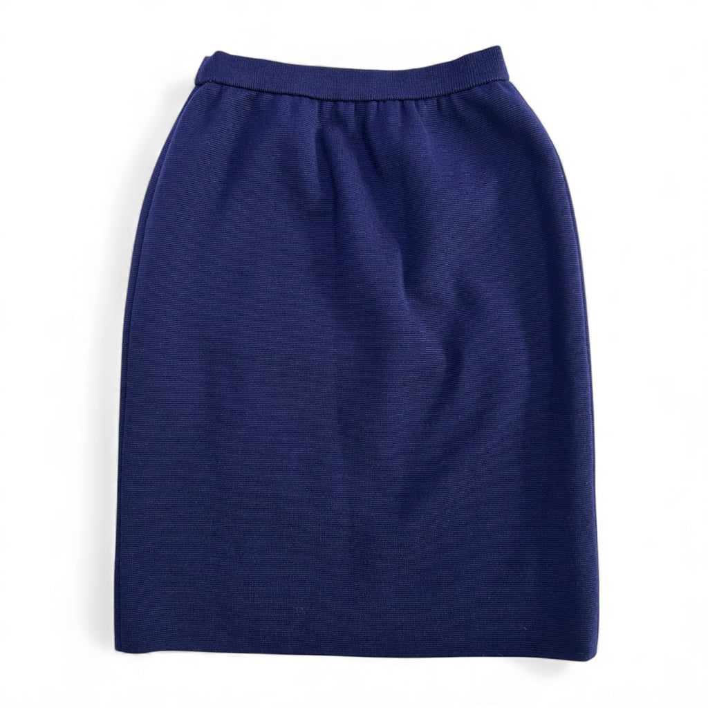 YSL navy knit skirt
