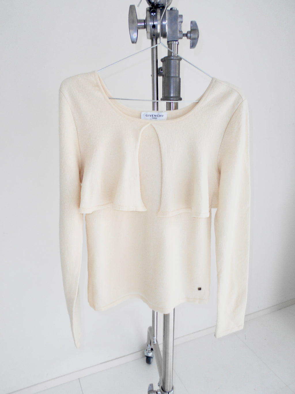 GIVENCHY cream knit top