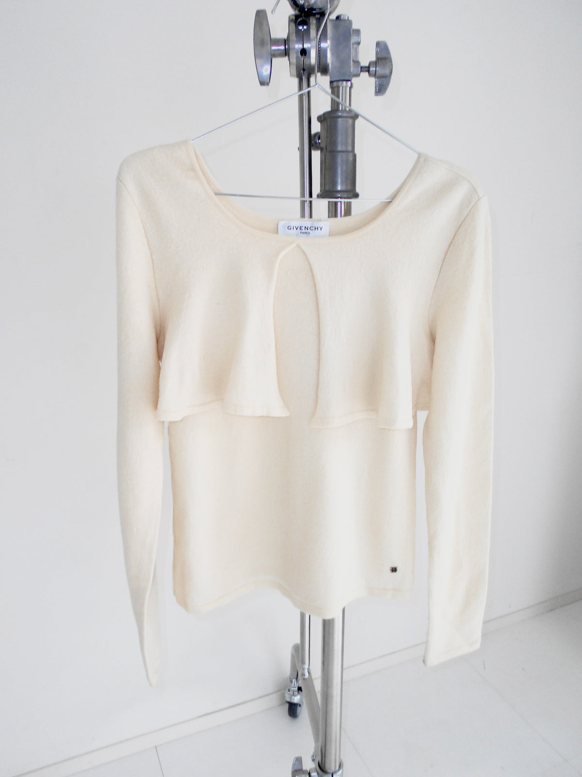 GIVENCHY cream knit top