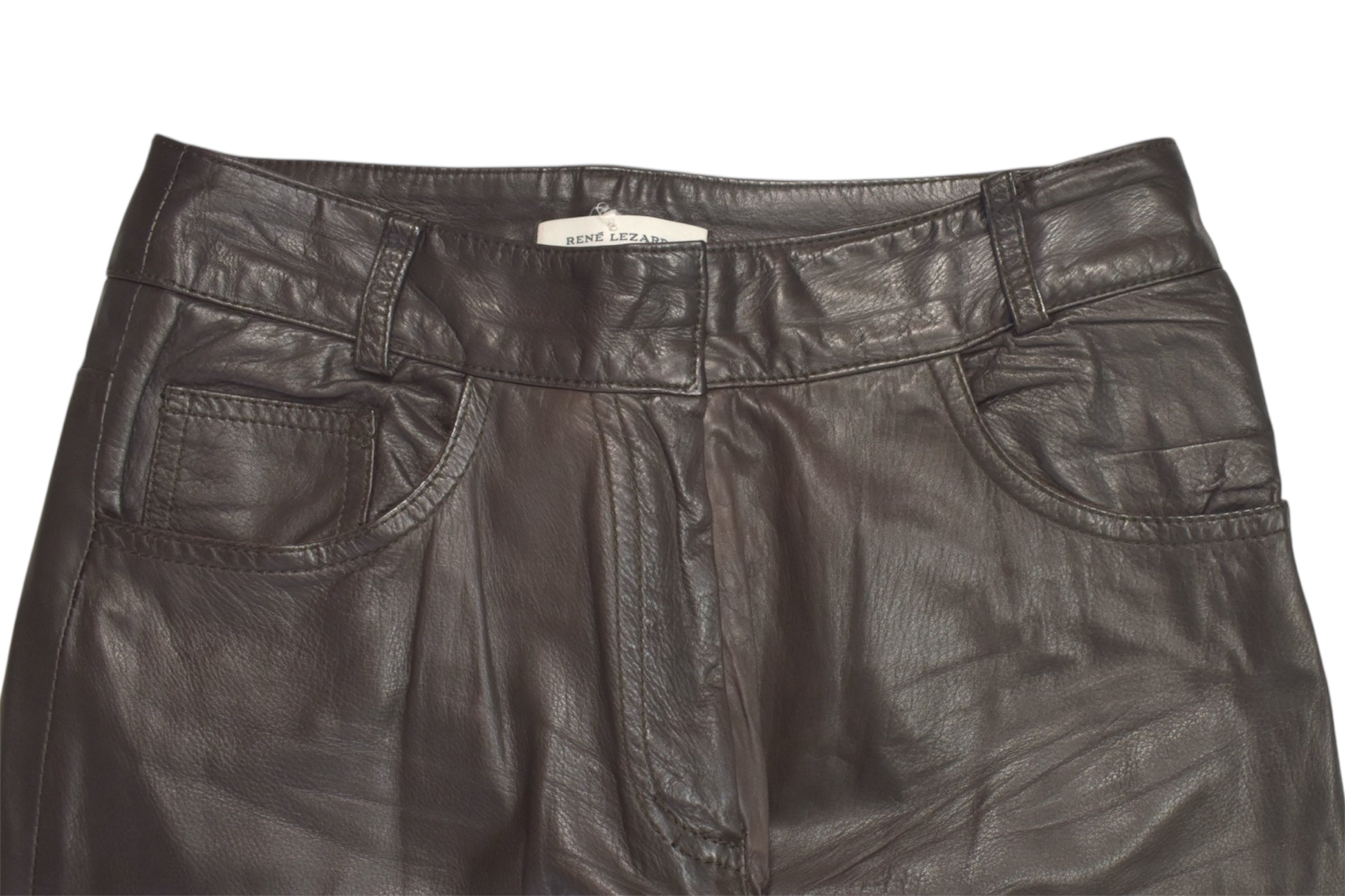 Dark brown leather pants