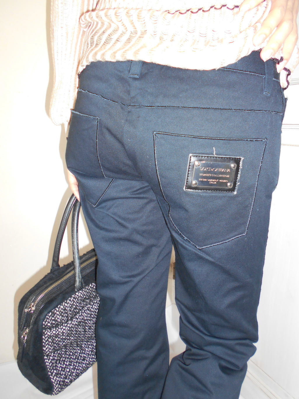 D&G balck denim pants