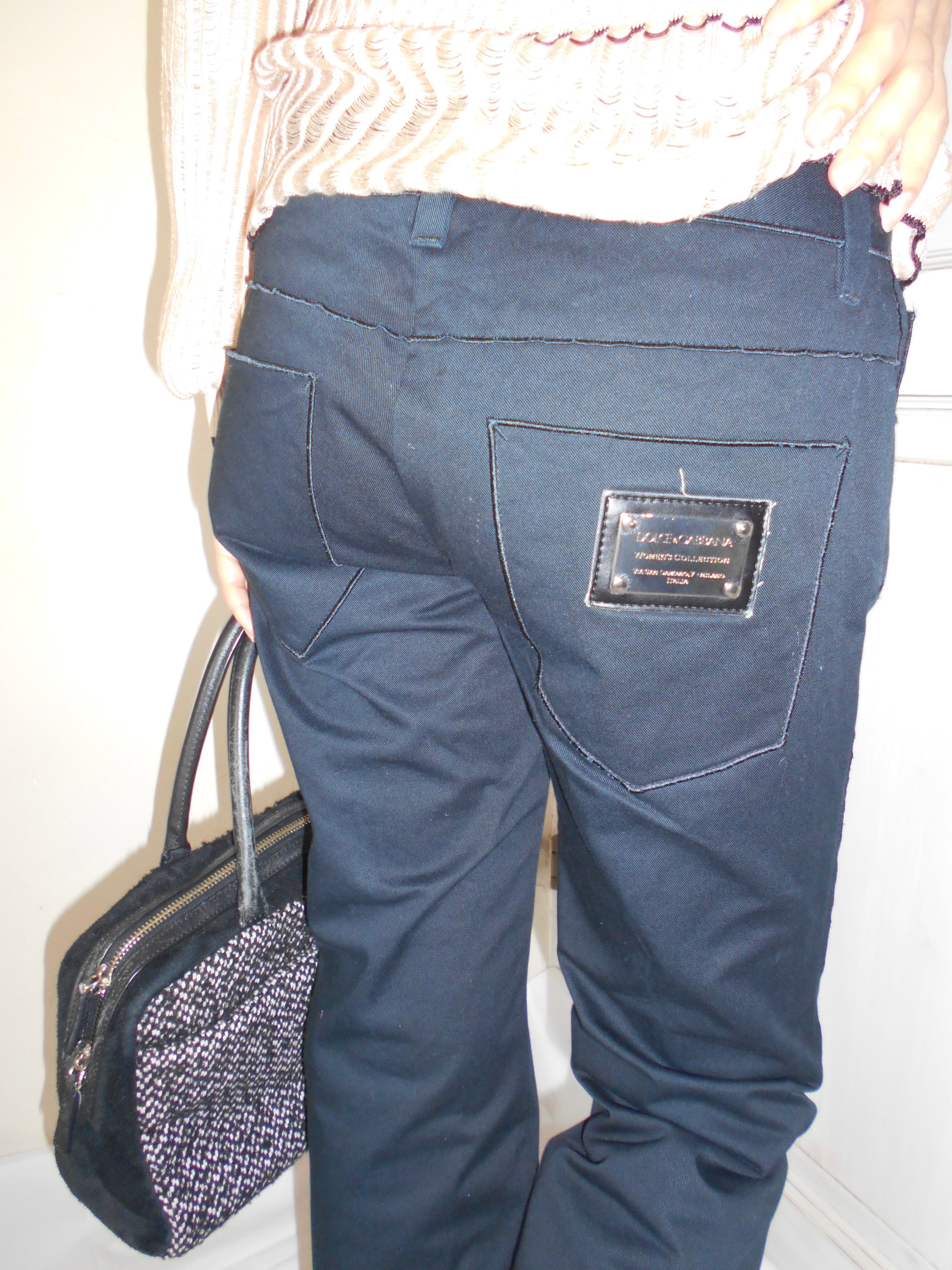 D&G balck denim pants