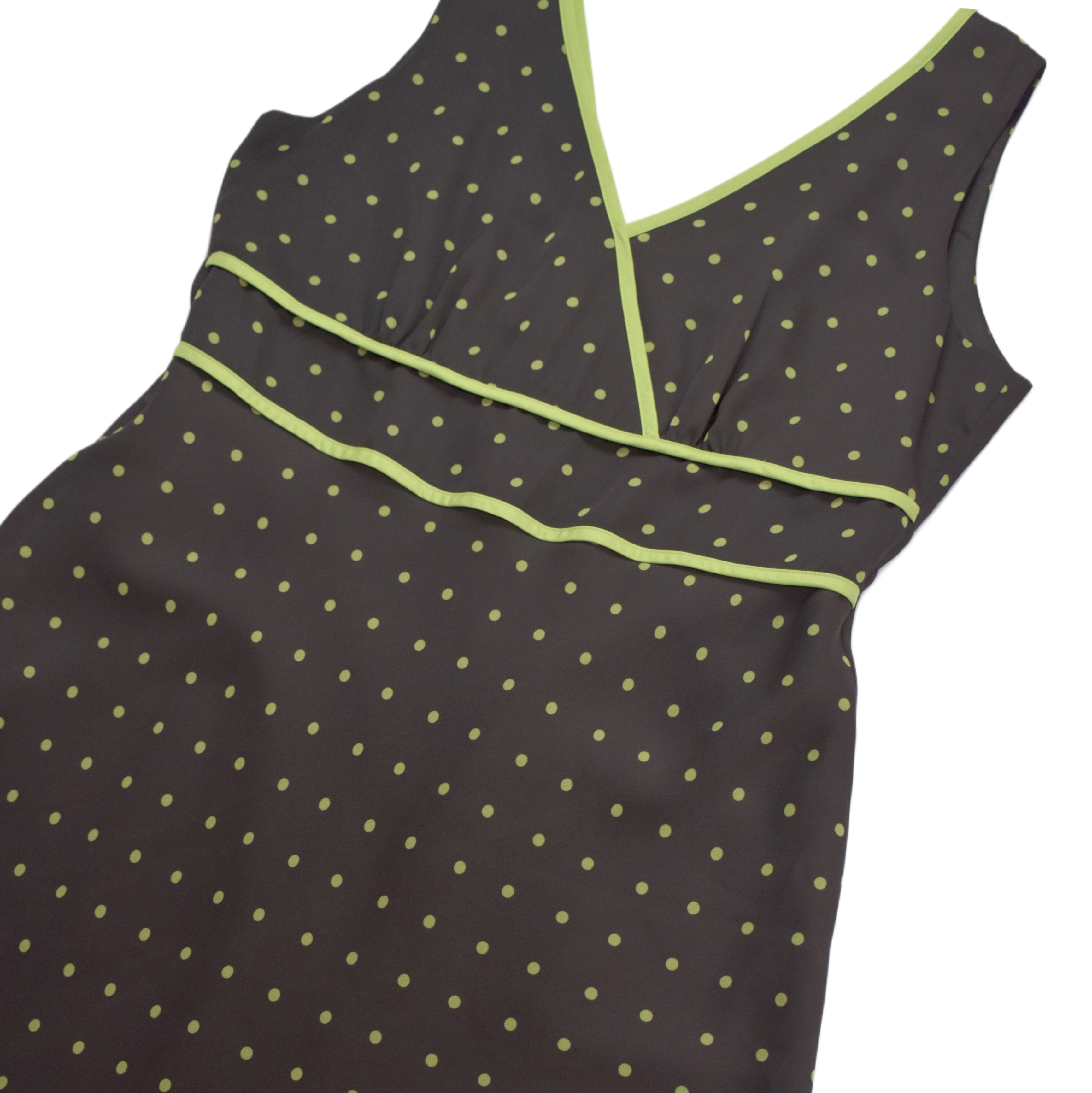 Neon brown dot dress