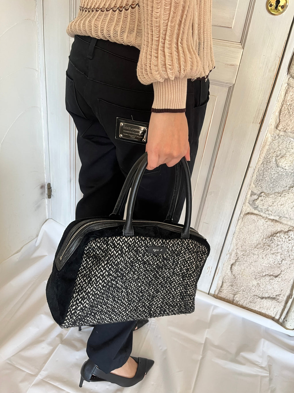 agnes b. wool hand bag