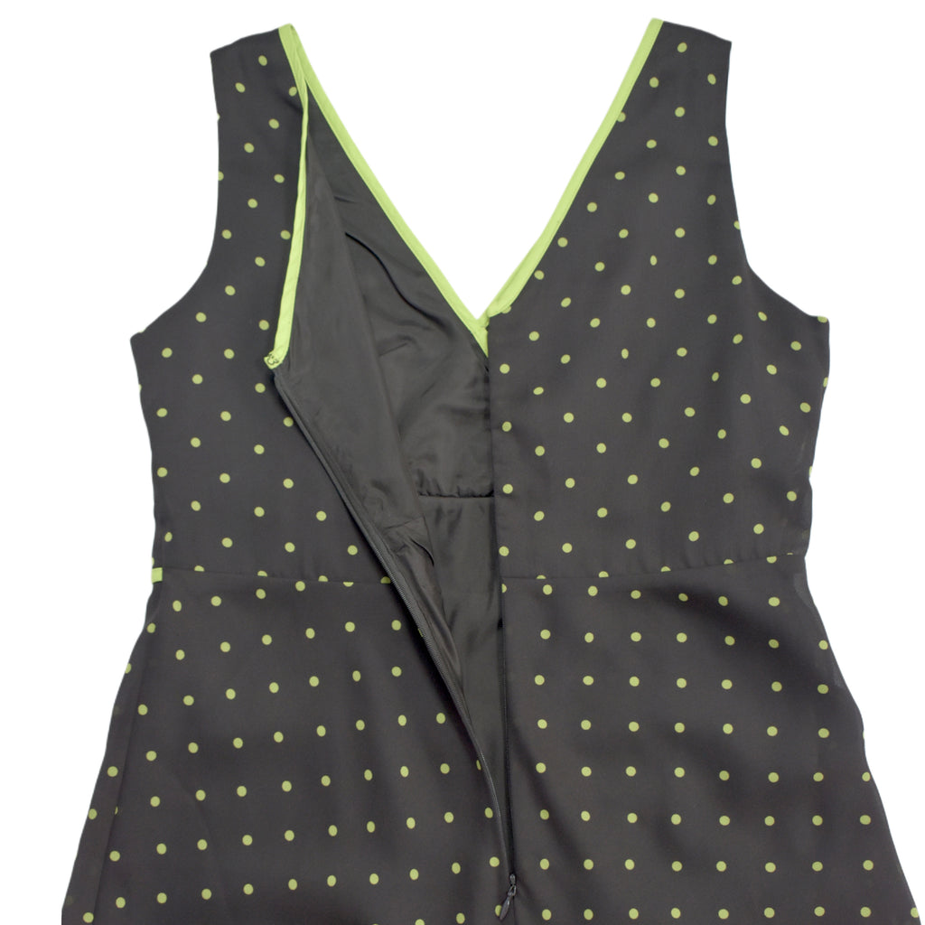 Neon brown dot dress