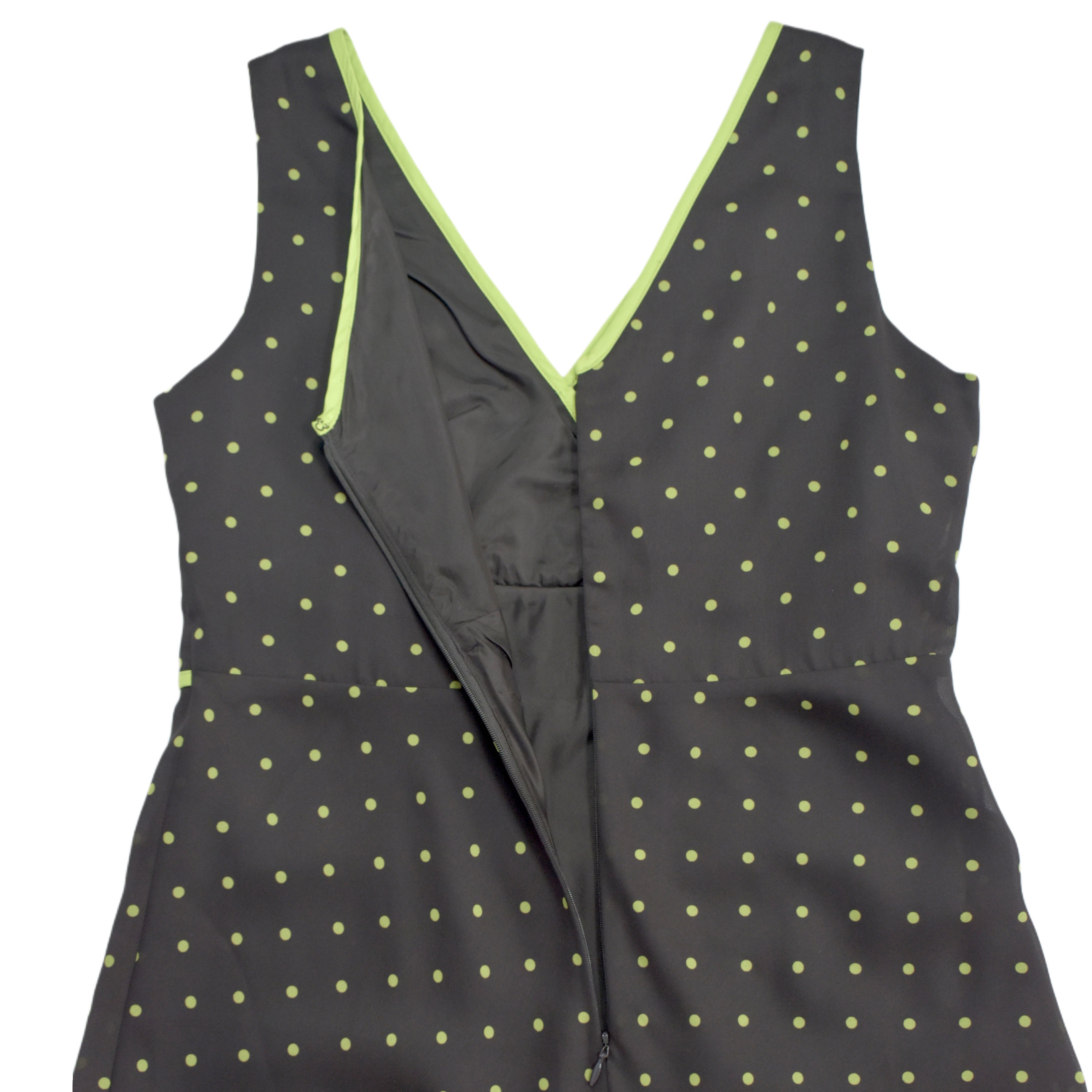 Neon brown dot dress