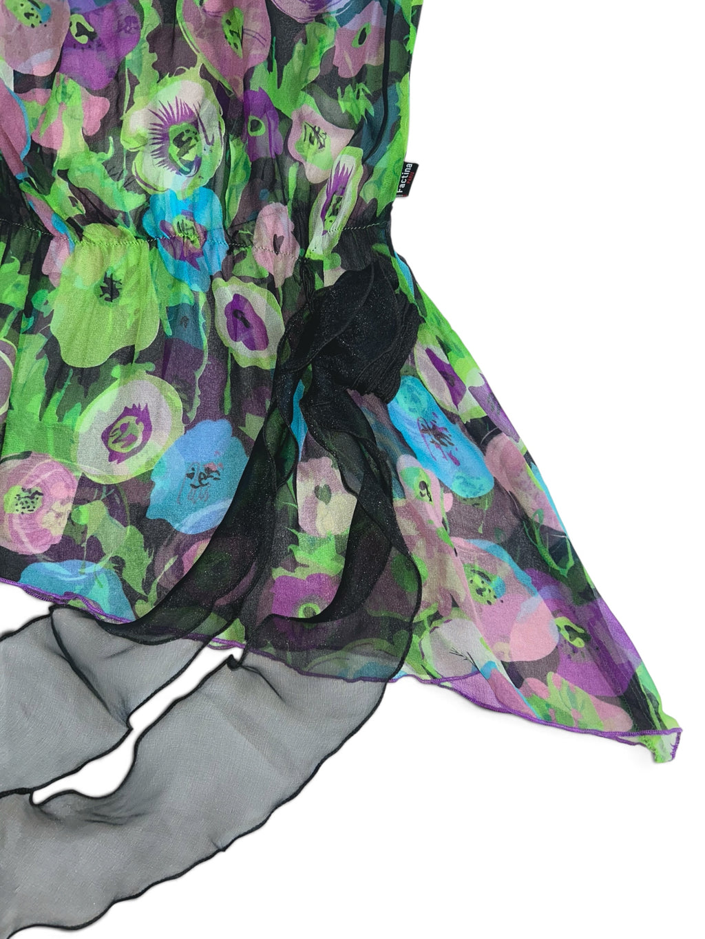 flower sheer tunic top