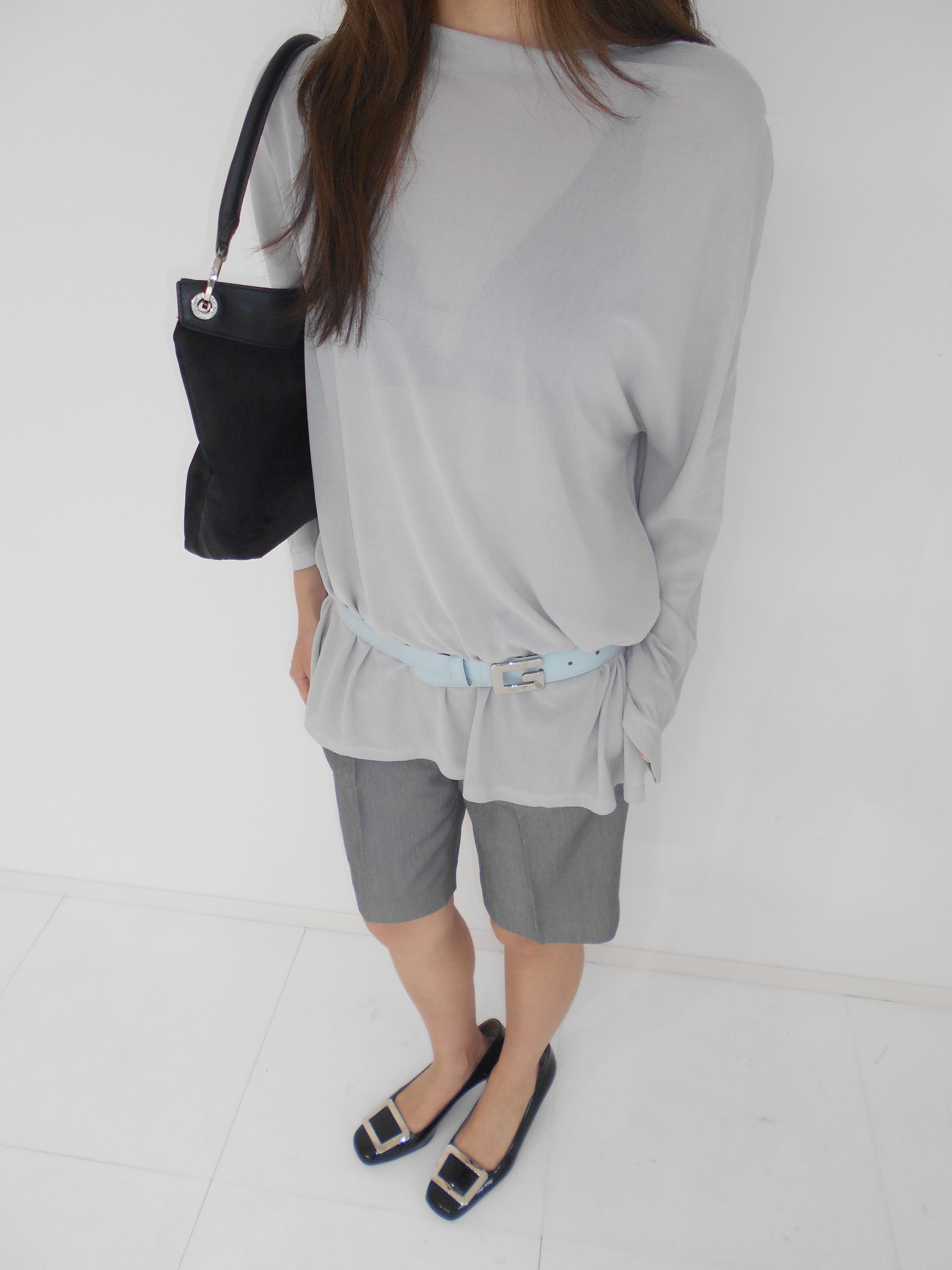SPORT MAX  gray see-through top