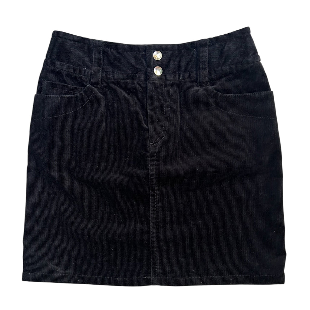 Courreges corduroy black skirt