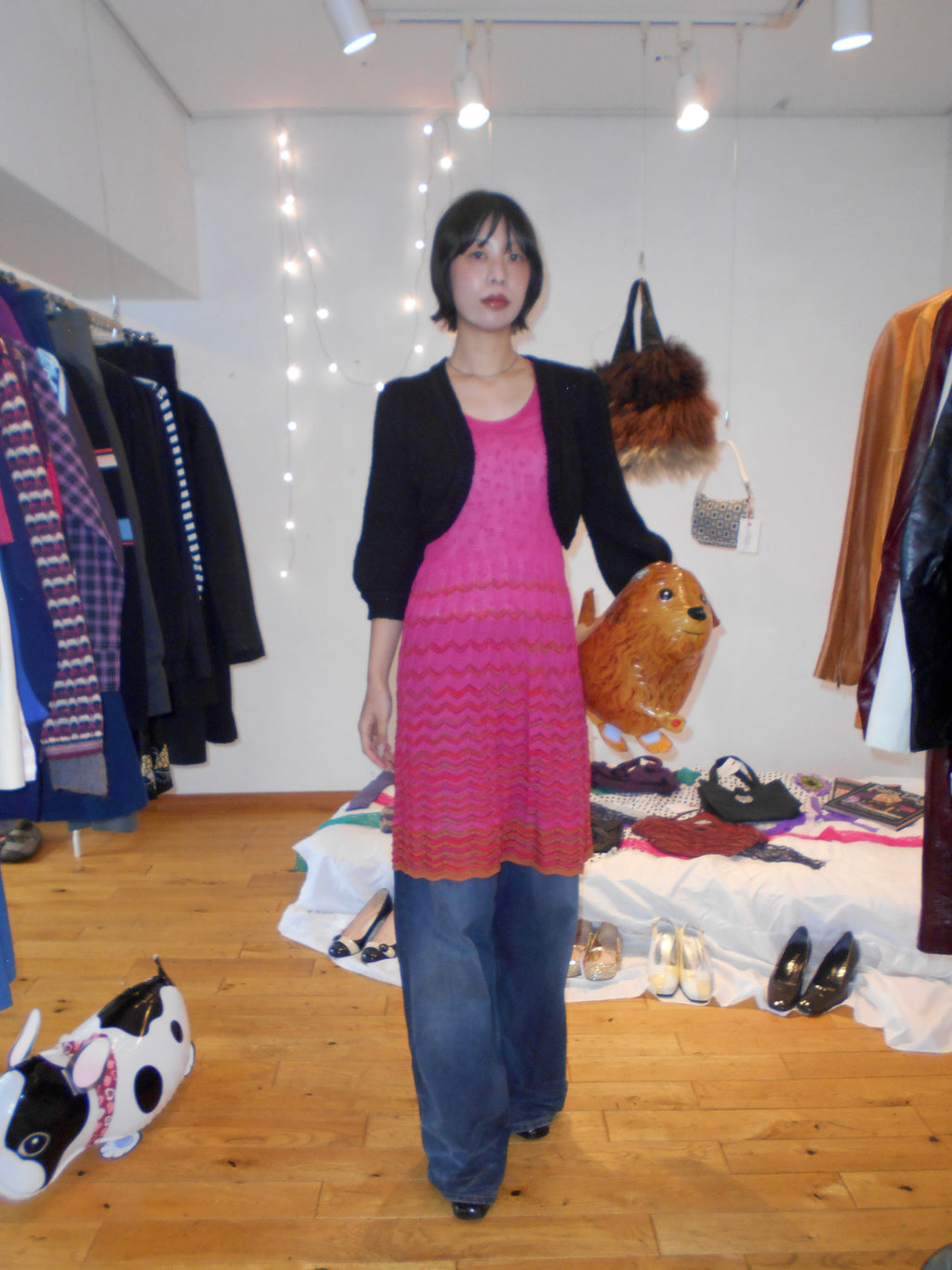 MISSONI pink knit dress