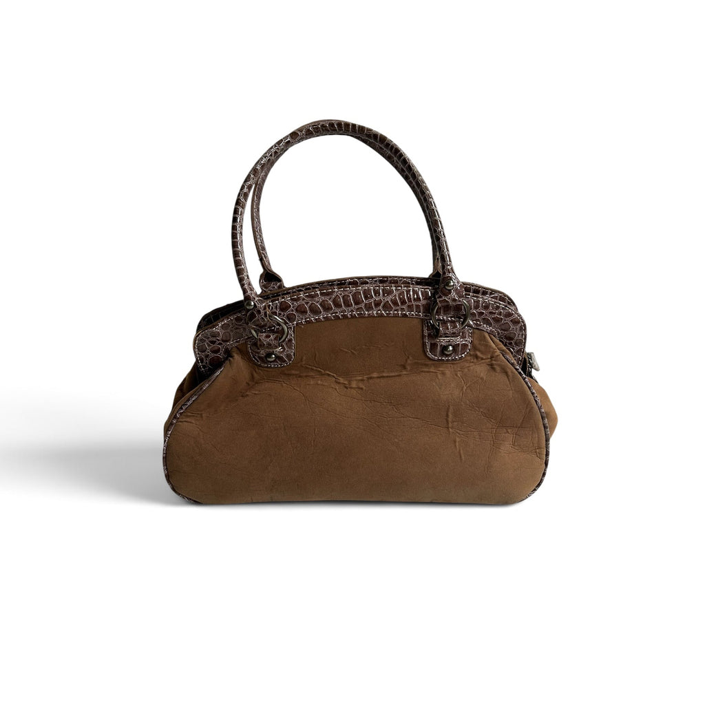 brown hand bag