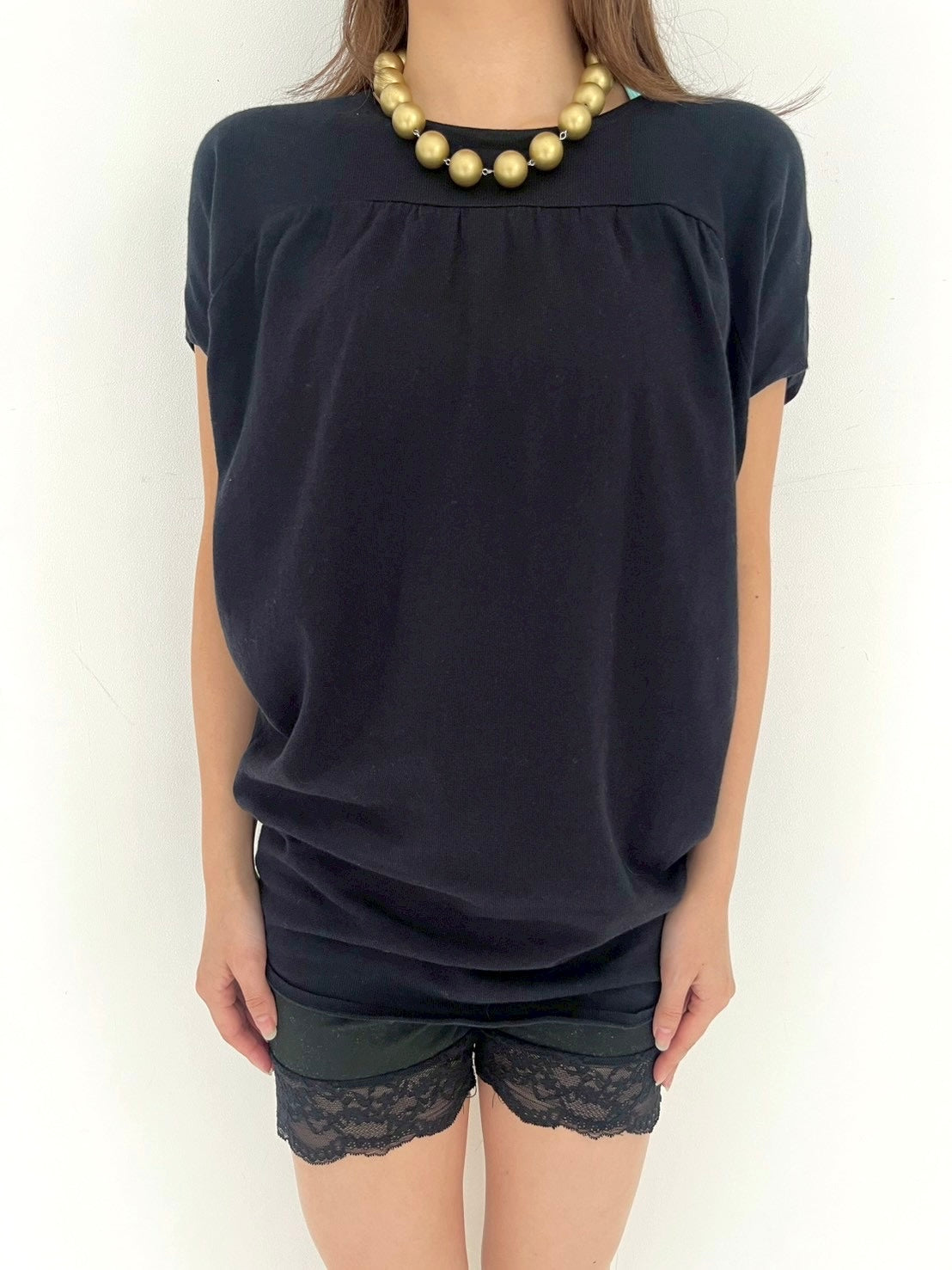MIU MIU black cocoon top
