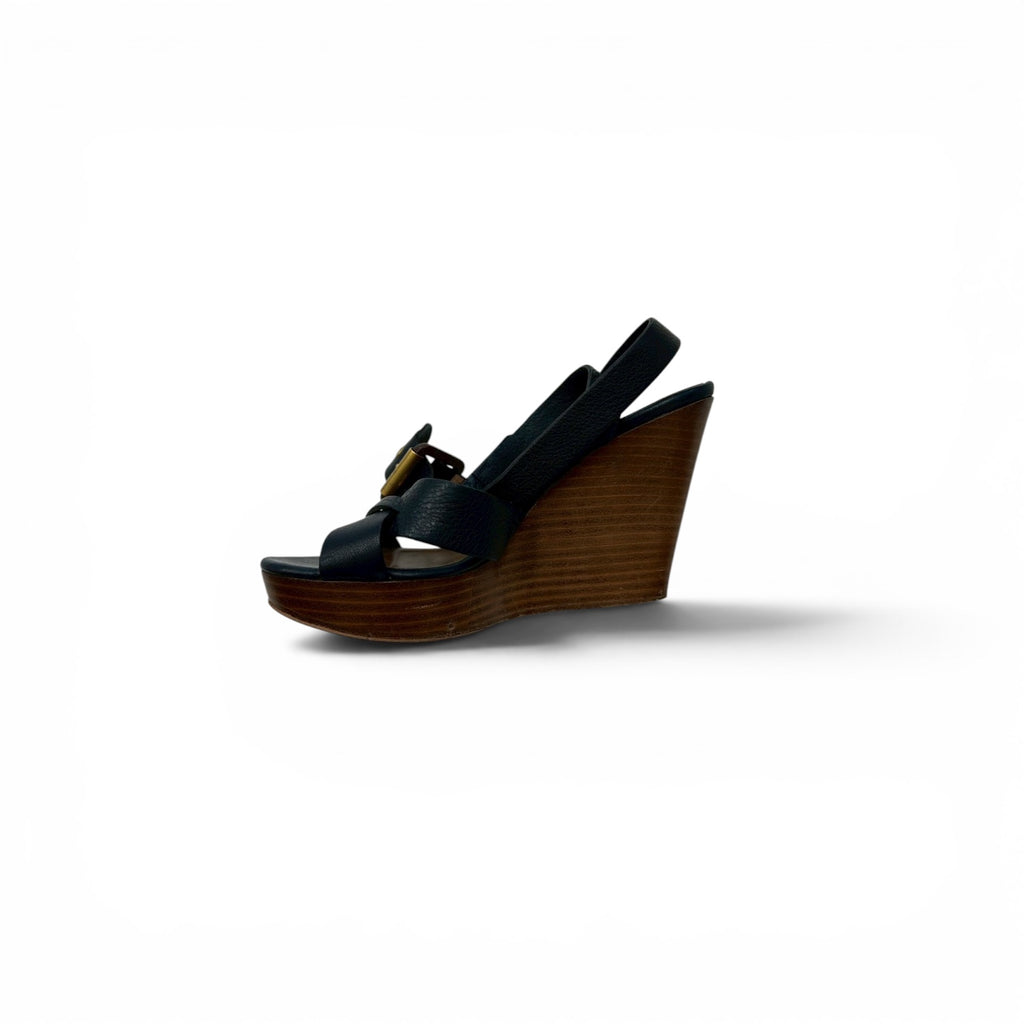 Chloe wedge sole strap shoes