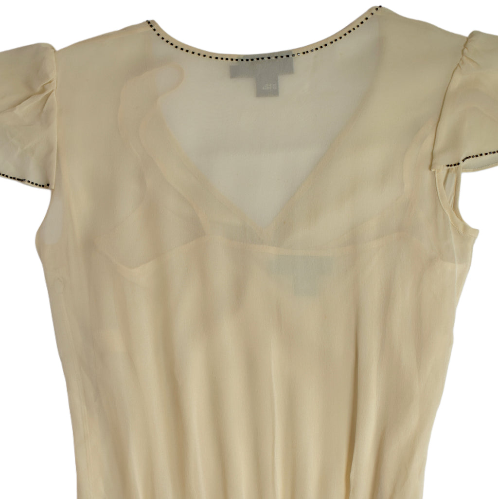 DKNY yellow see-through dress