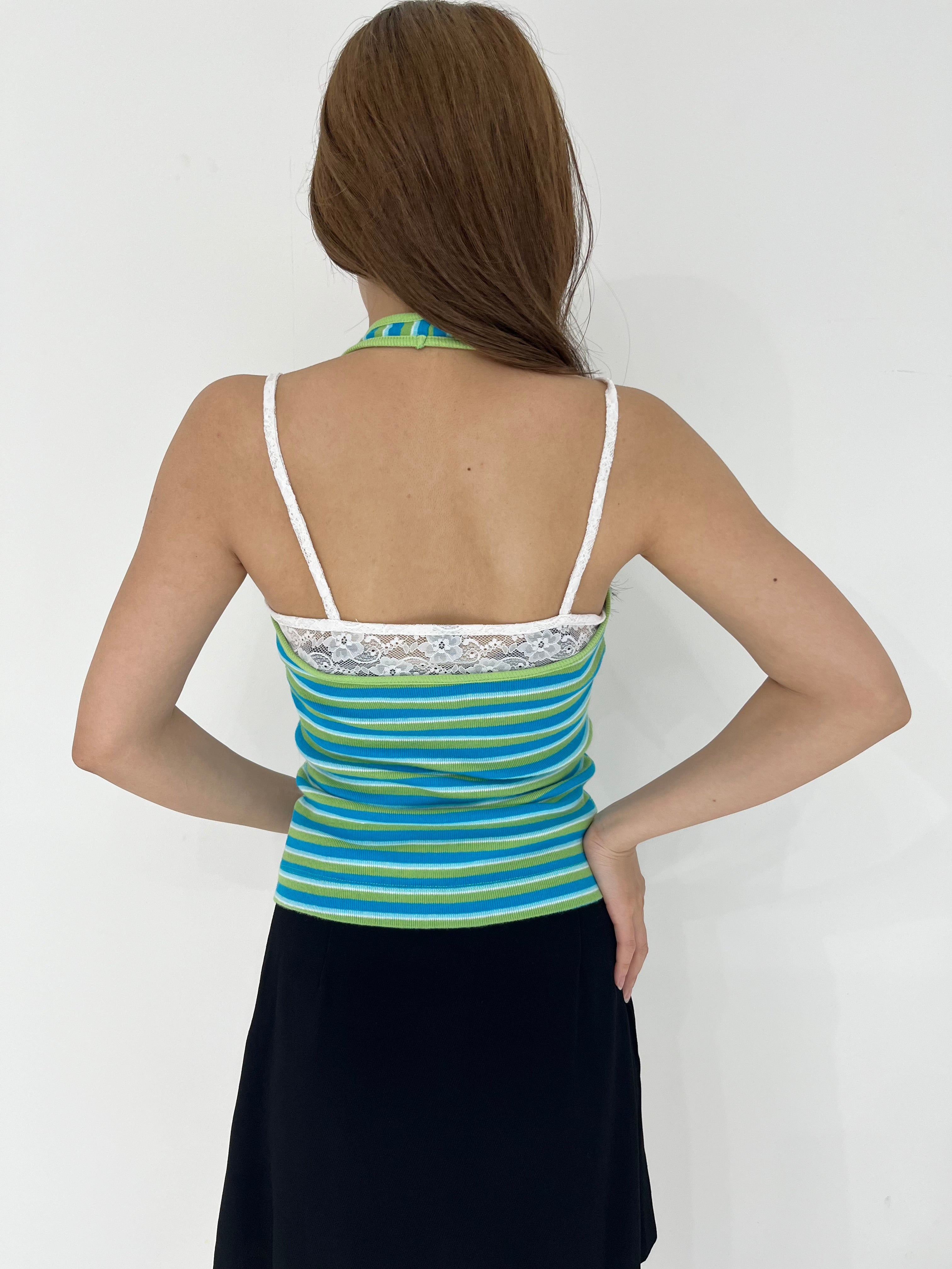 Stussy holter neck border top