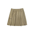 beige zip skirt