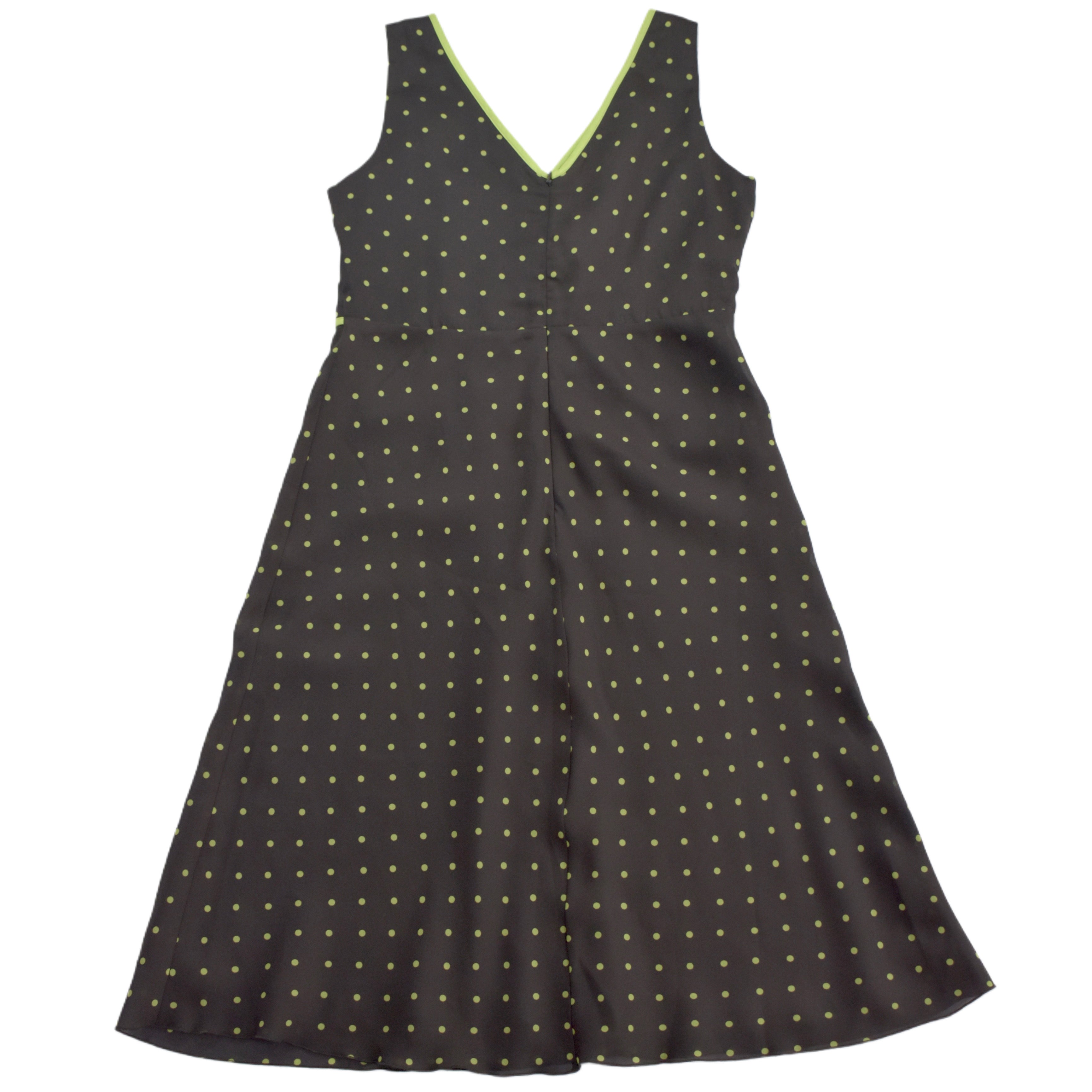 Neon brown dot dress