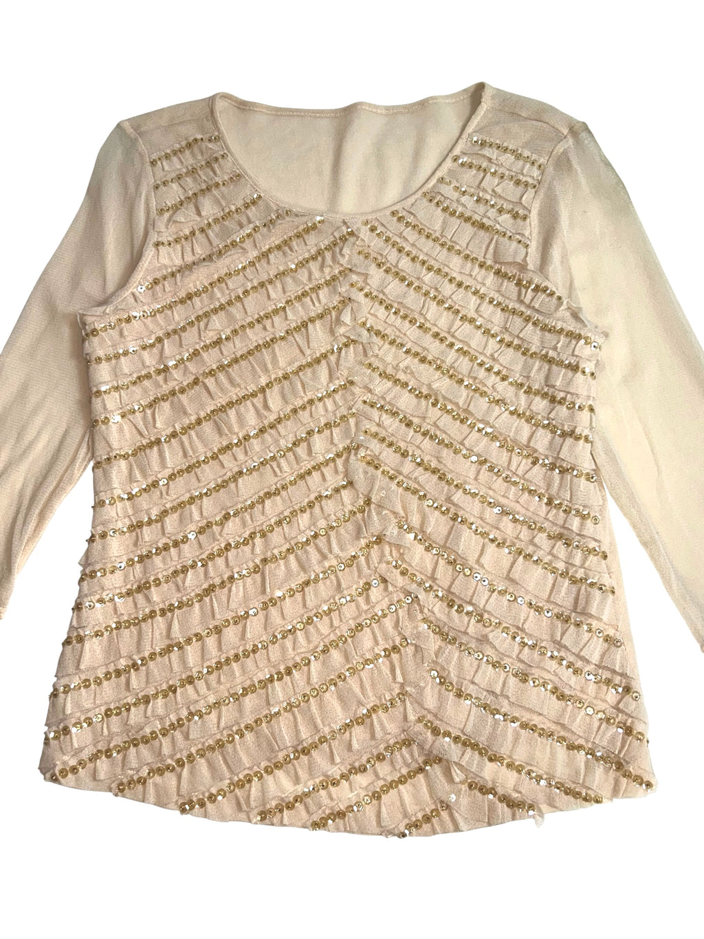 sequin beige top