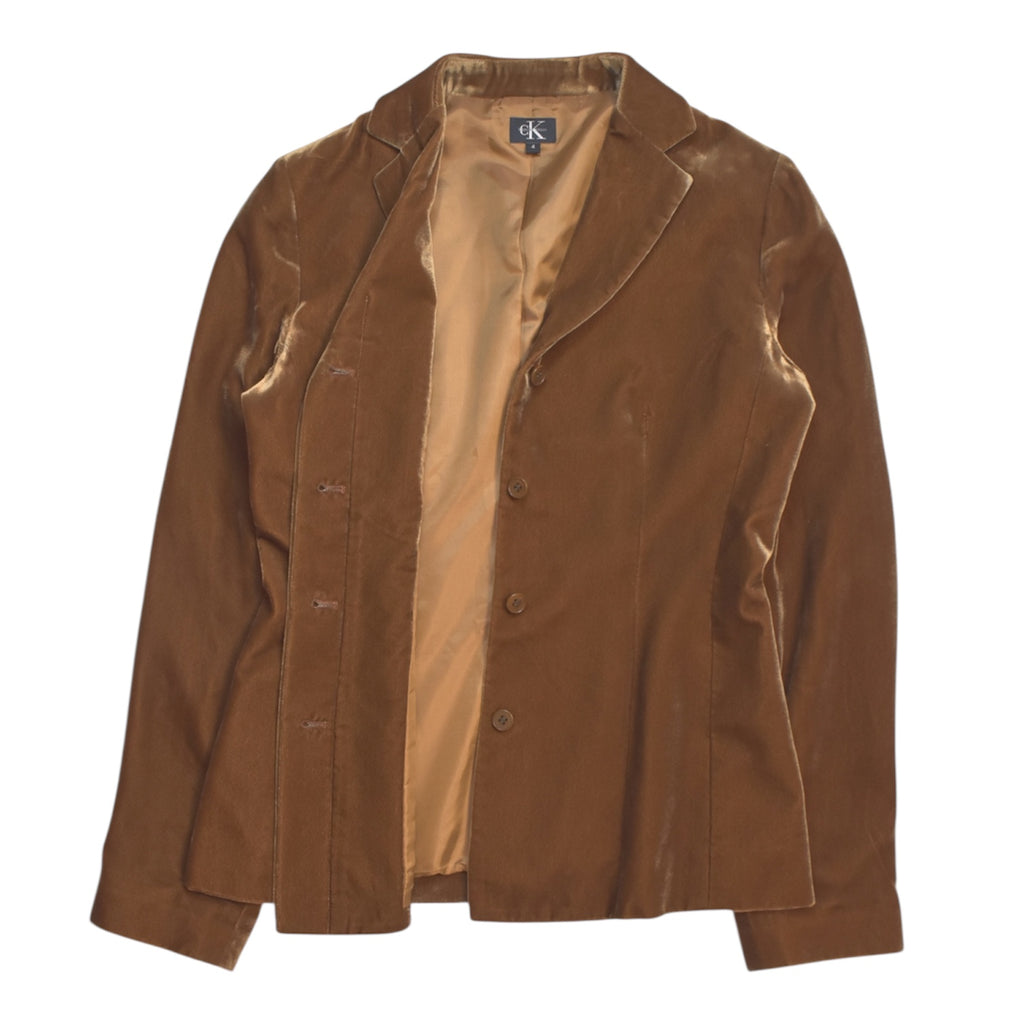 Calvin Klein brown velour jacket