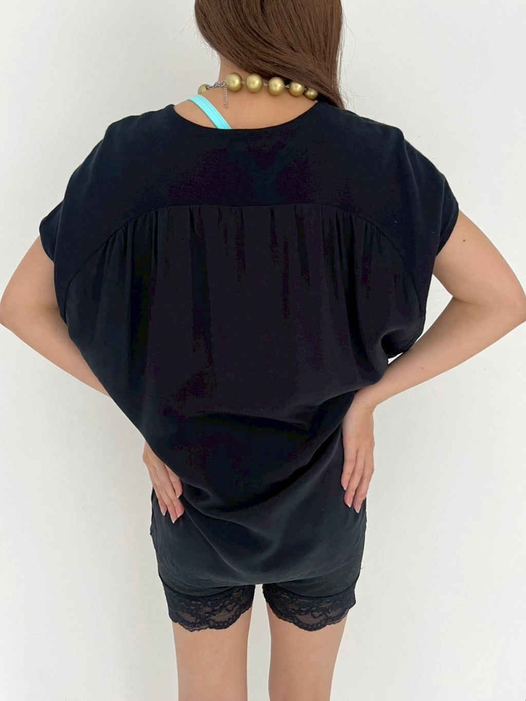 MIU MIU black cocoon top