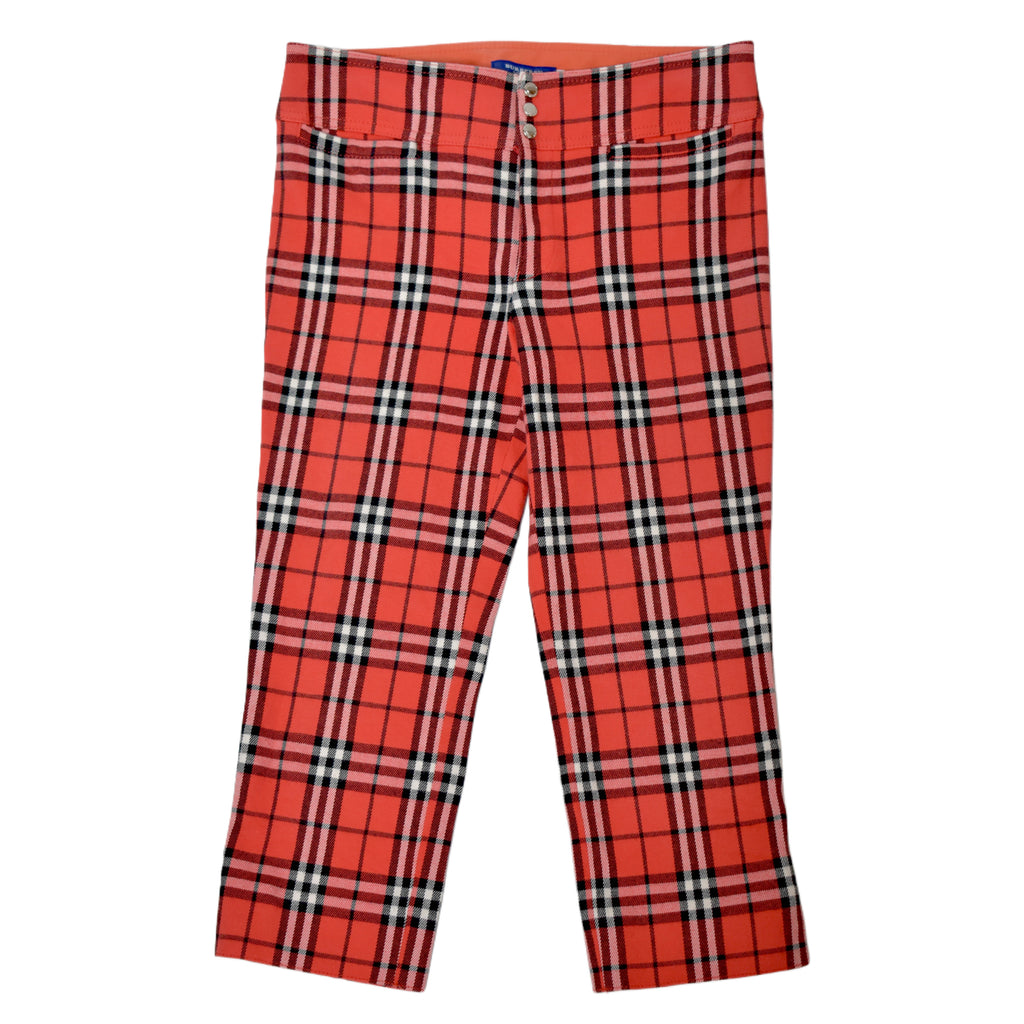 Burberry plaid red pants