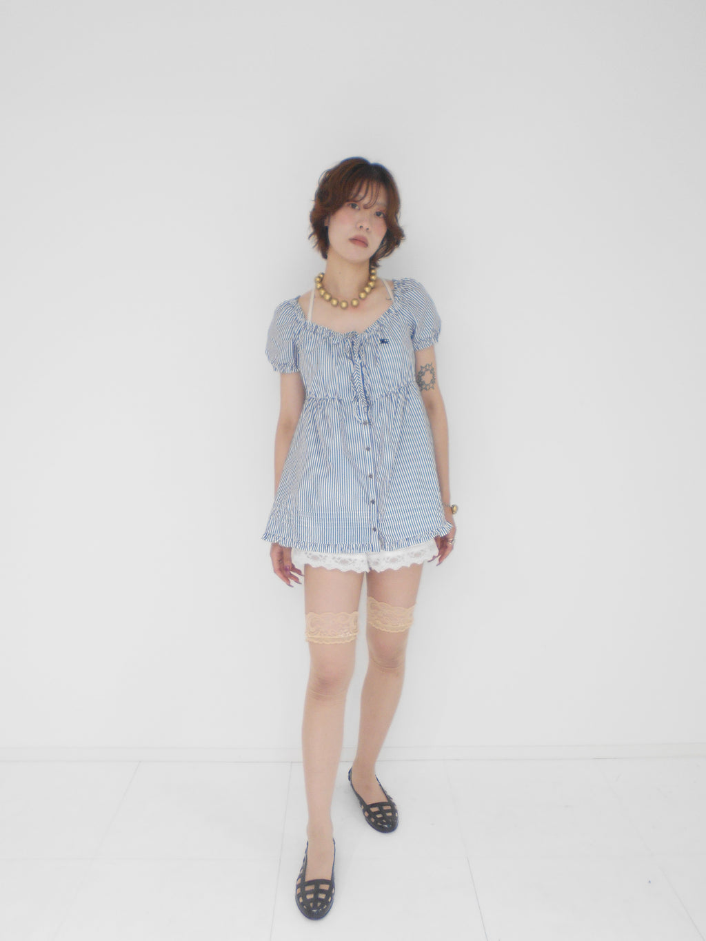 Burberry blue label stripe  tunic