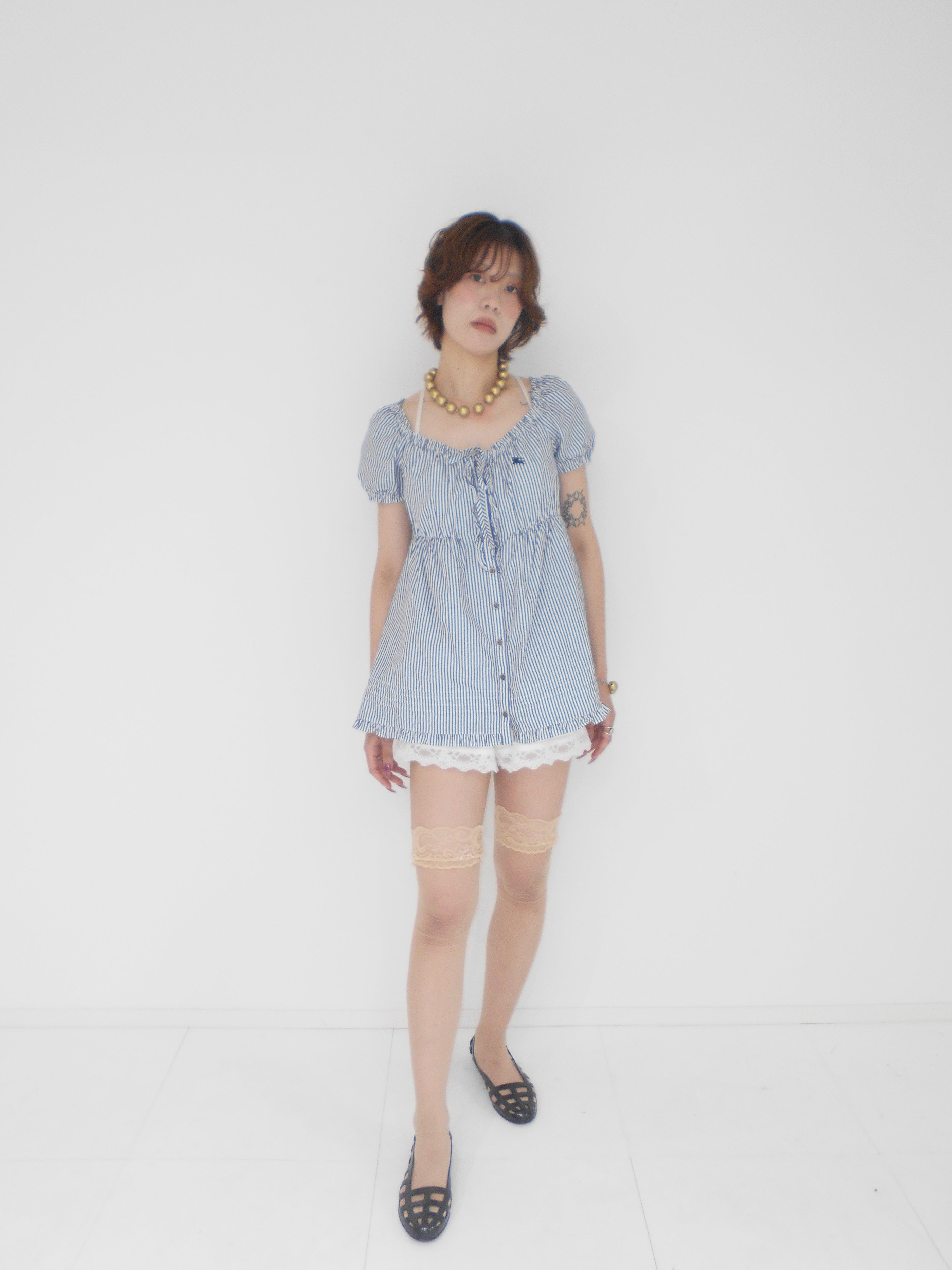 Burberry blue label stripe  tunic