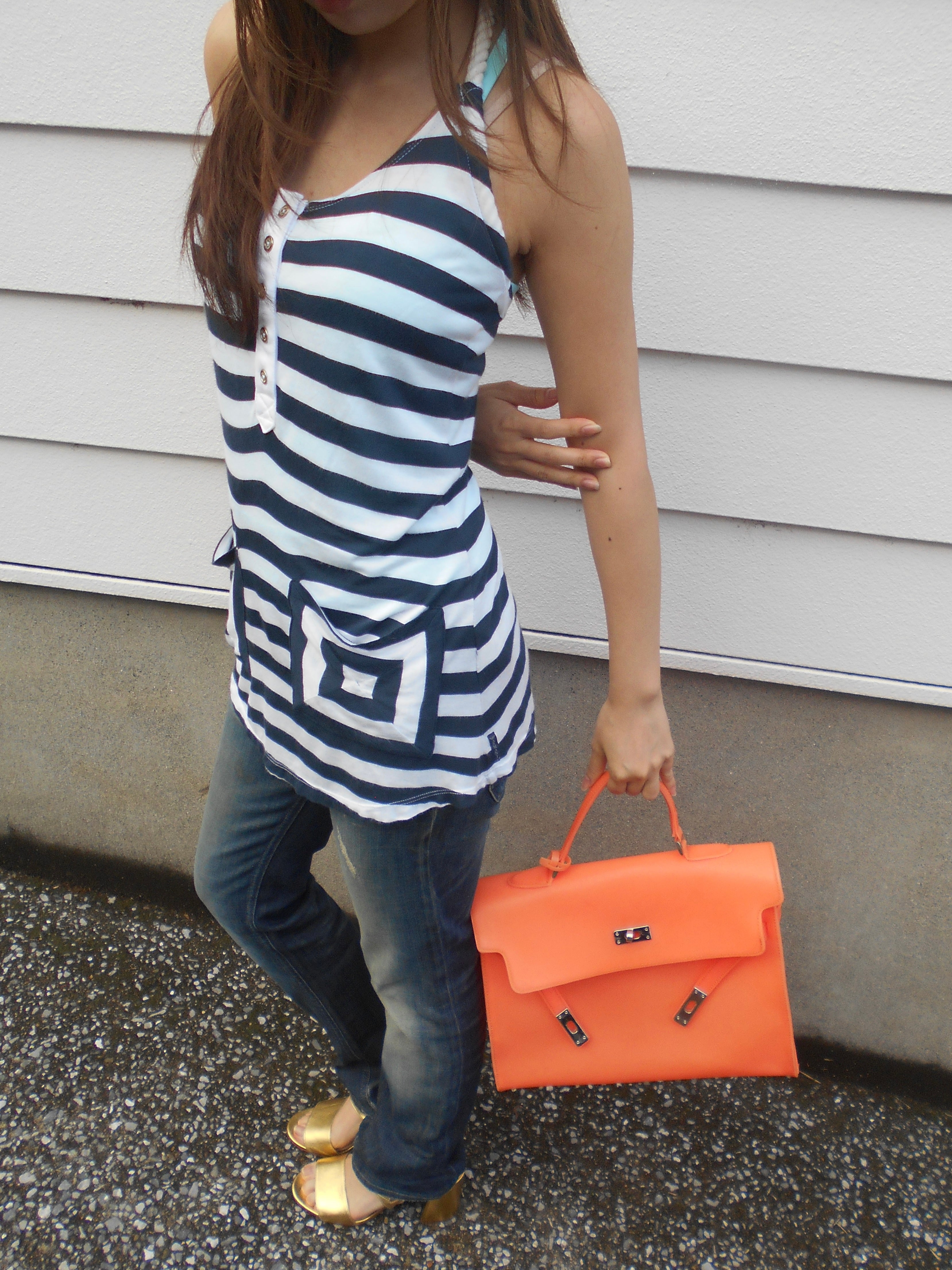 ARMANI jeans border manine top