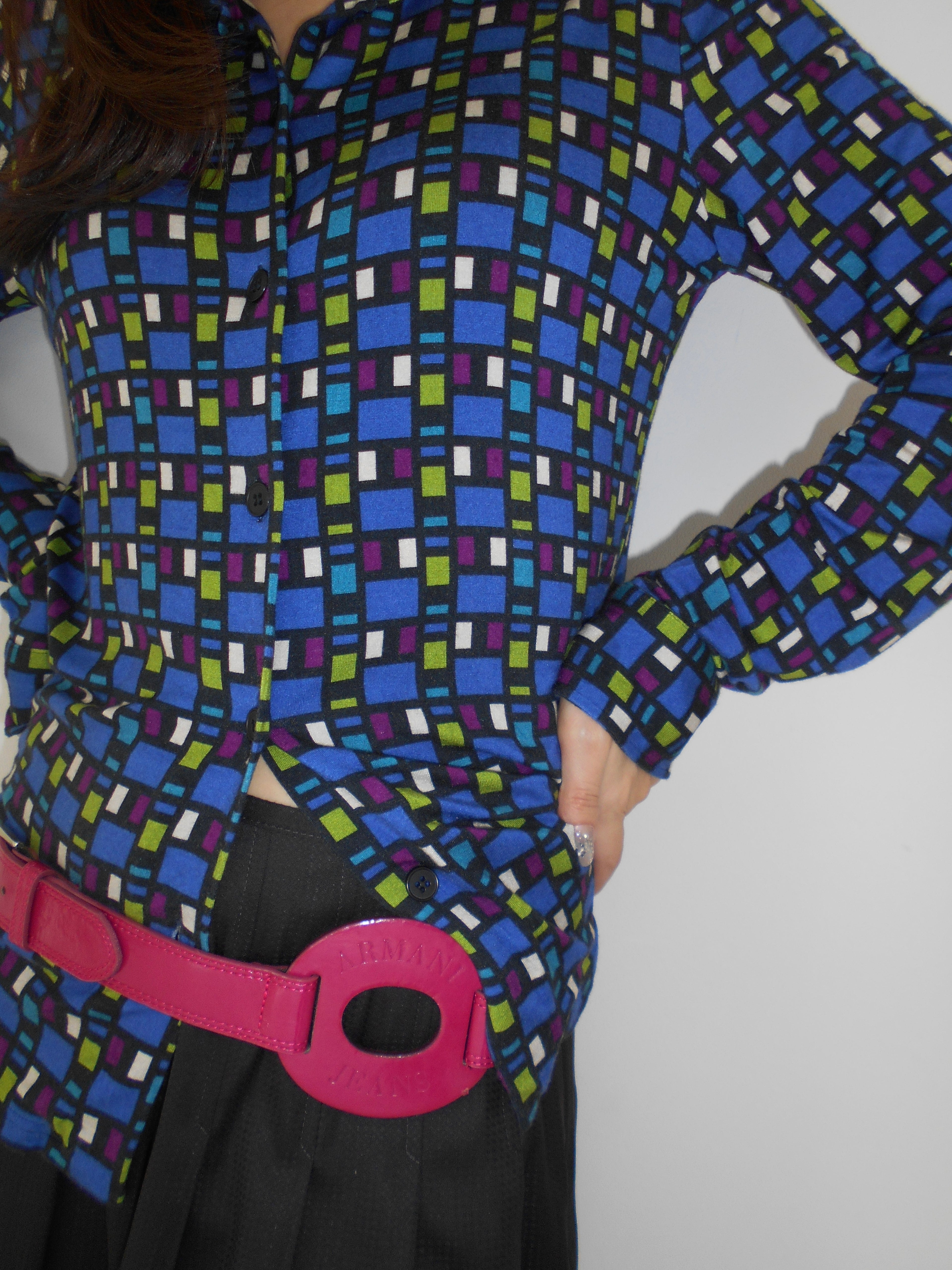 ARMANI Jeans pink circle belt