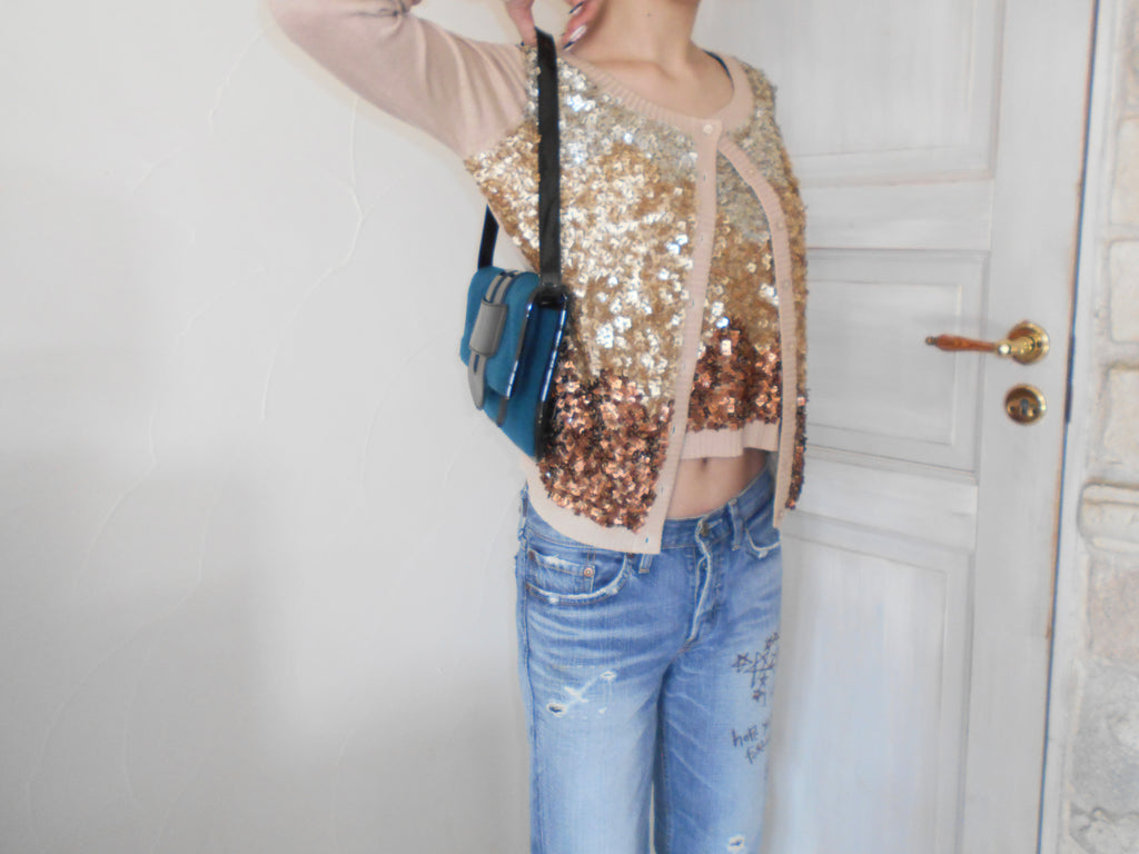 Green shoulder bag