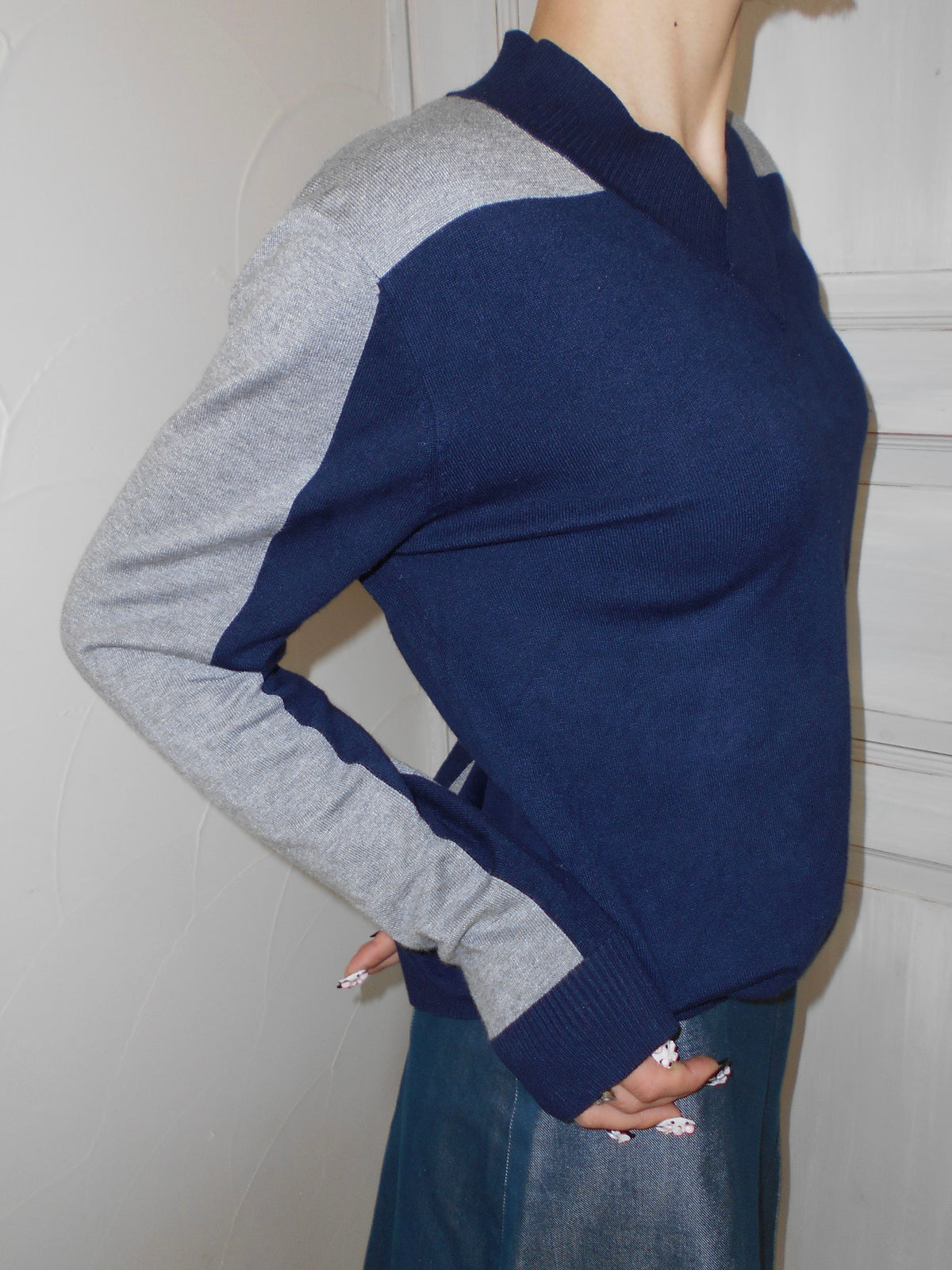 D&G bi-color knit top