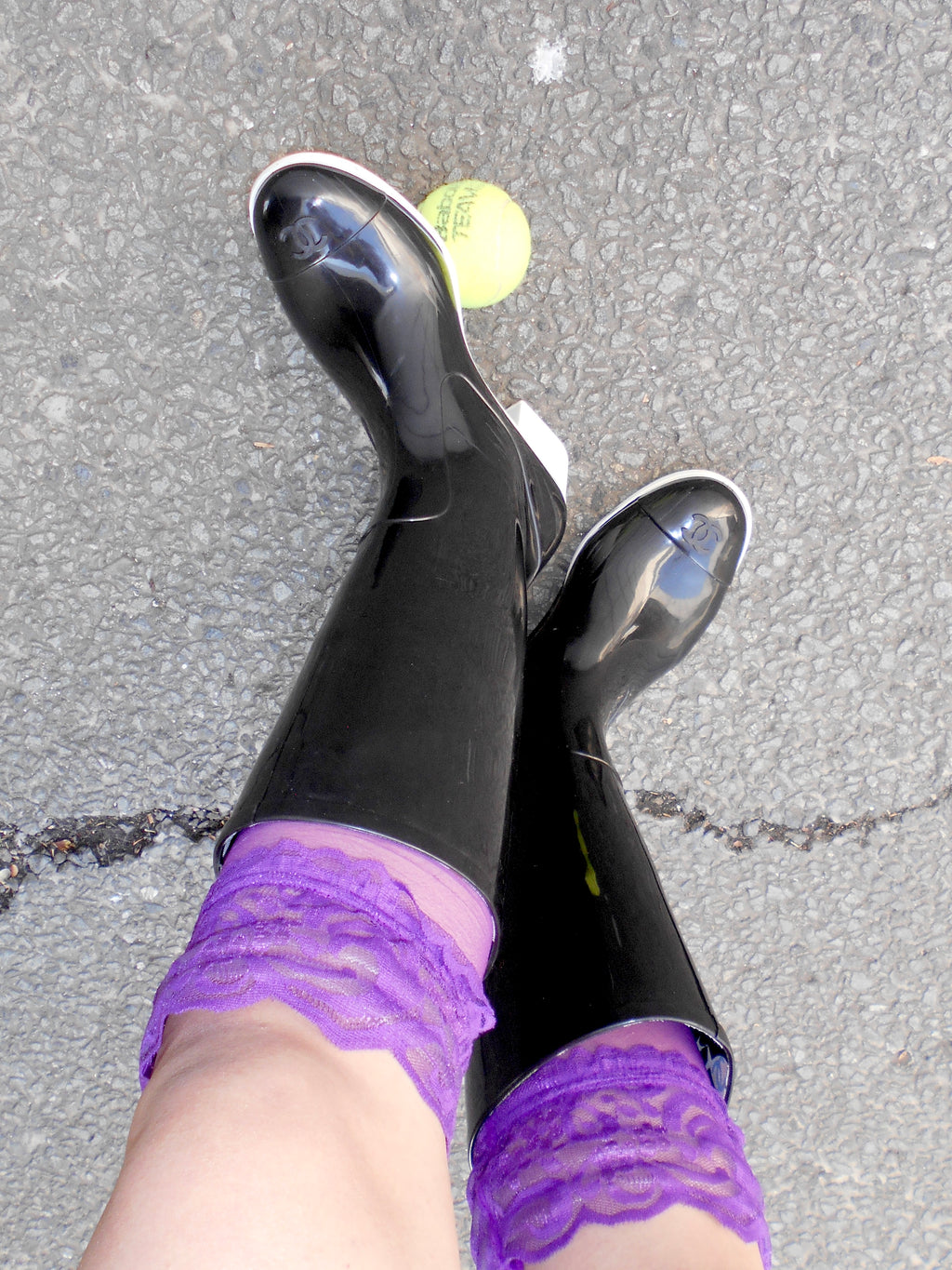 CHANEL rain boots