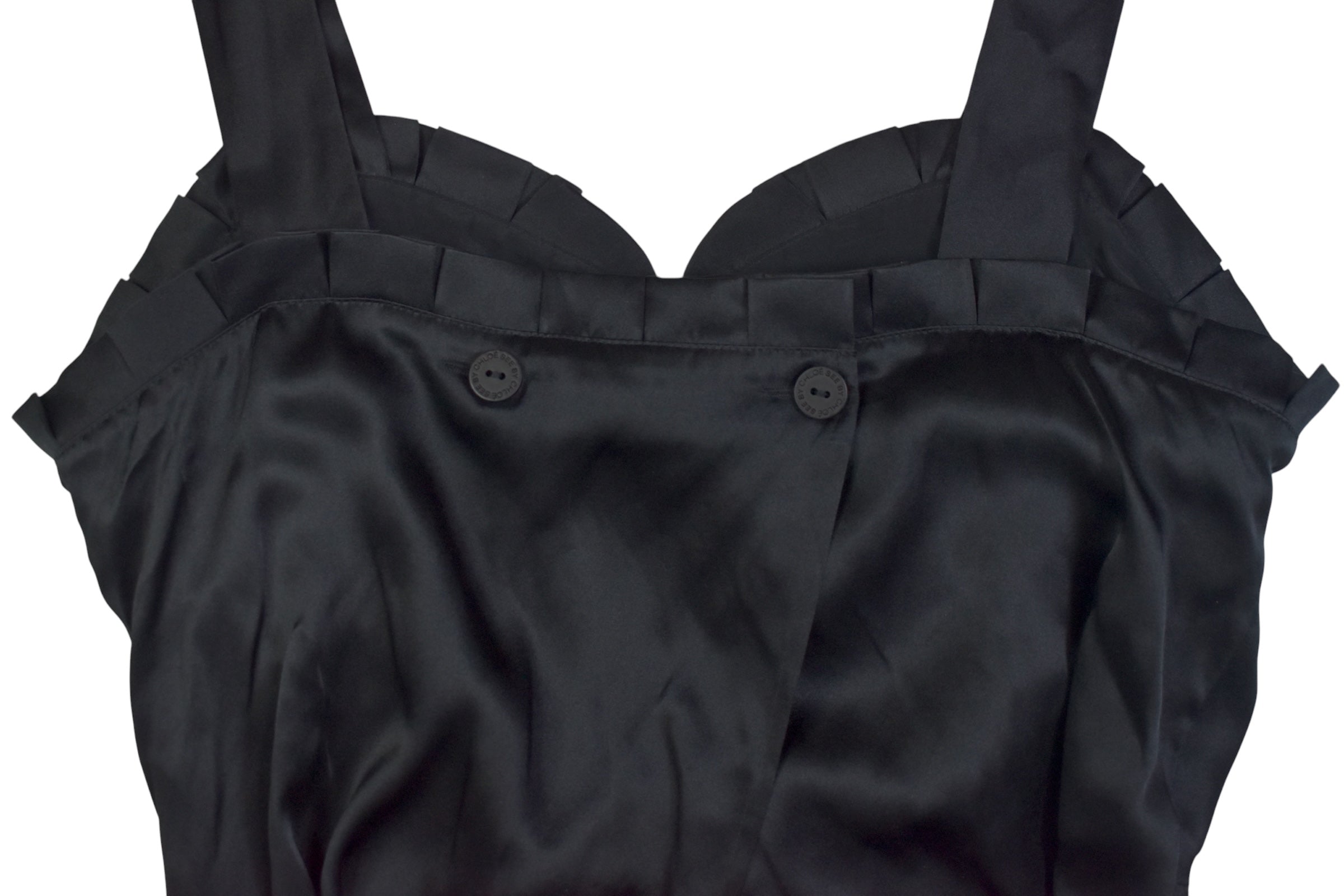 See by Chloe black frill top