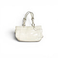 COACH white enamel bag