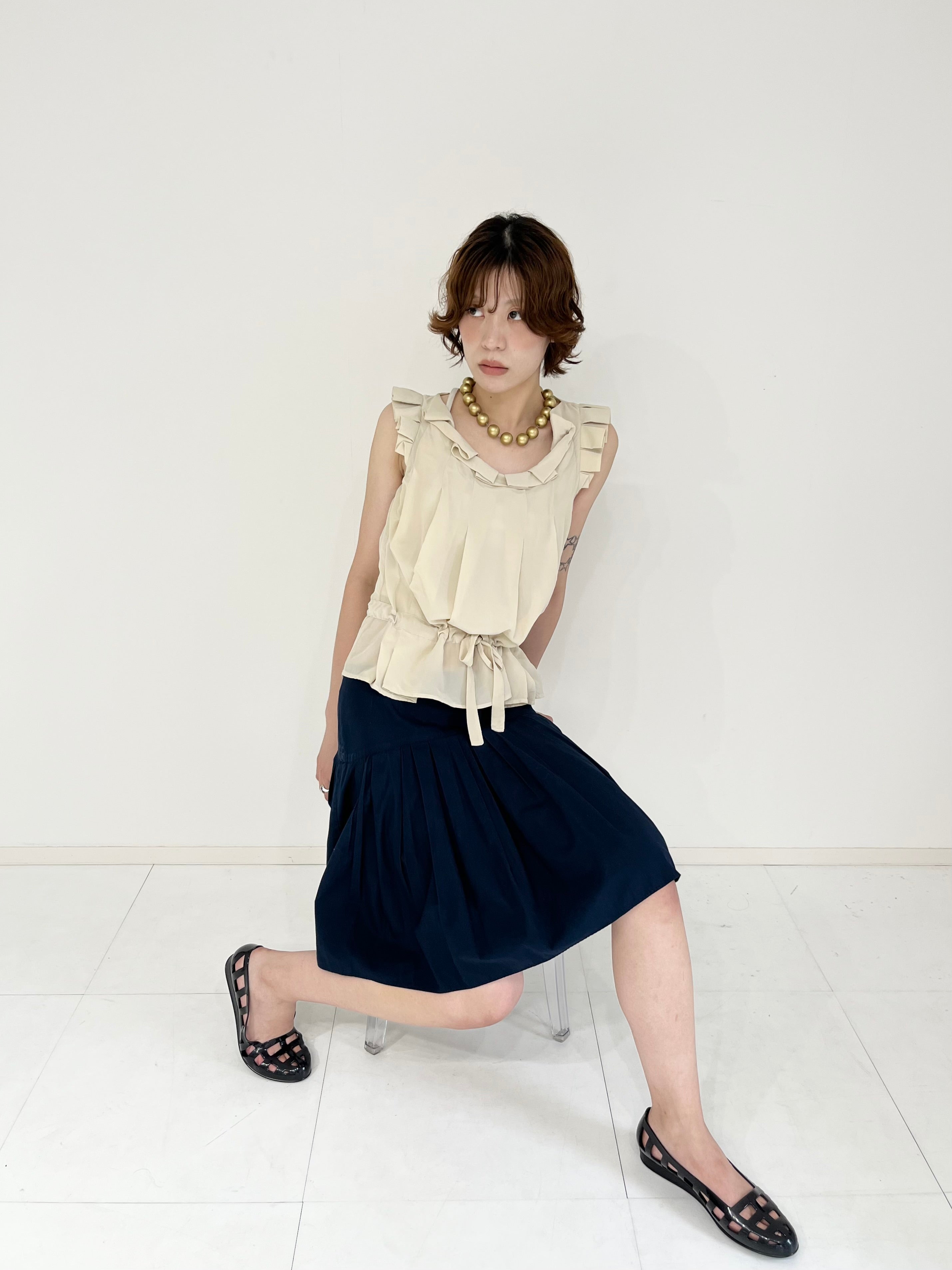 See by chloe silk frill top