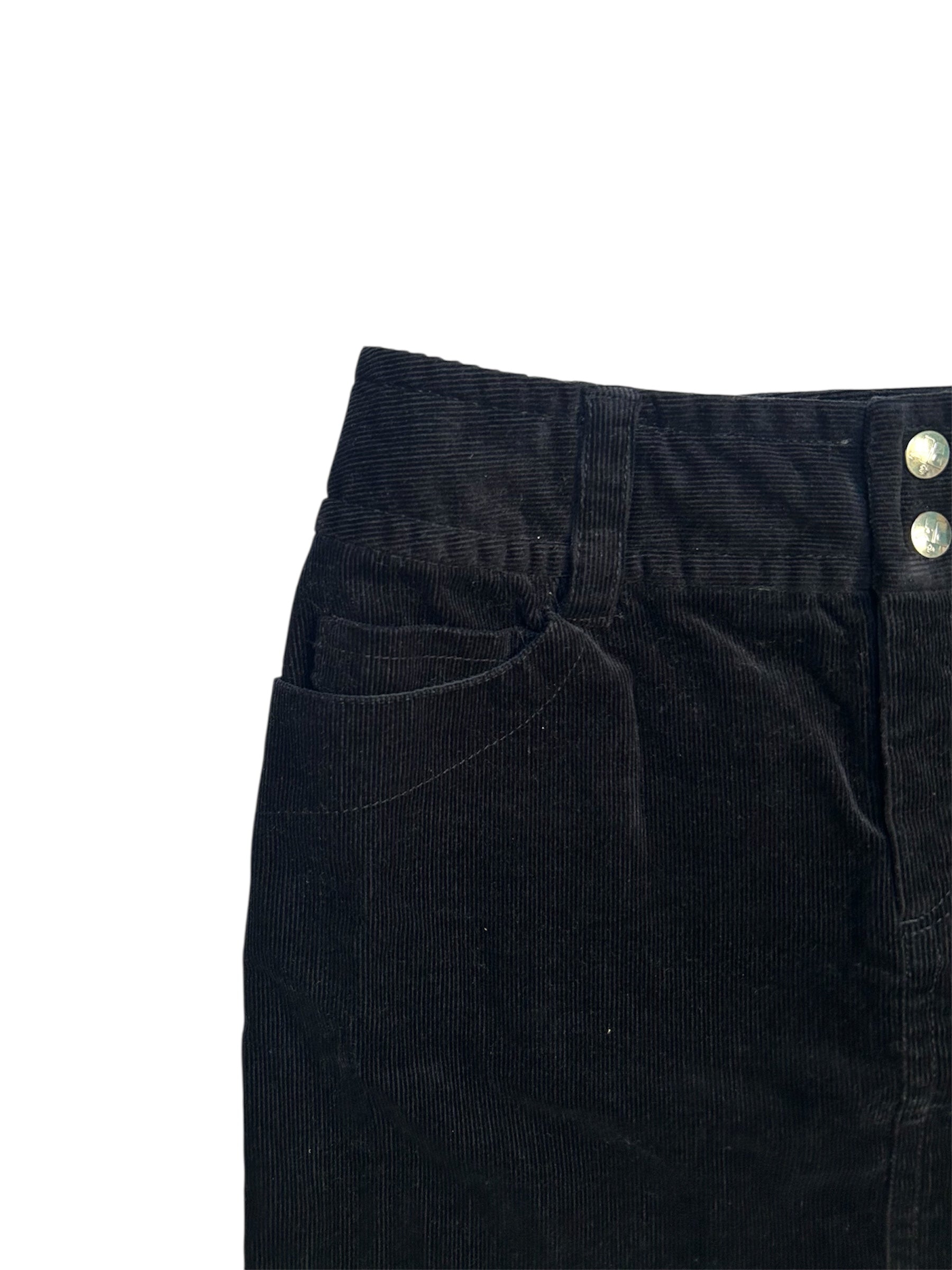 Courreges corduroy black skirt