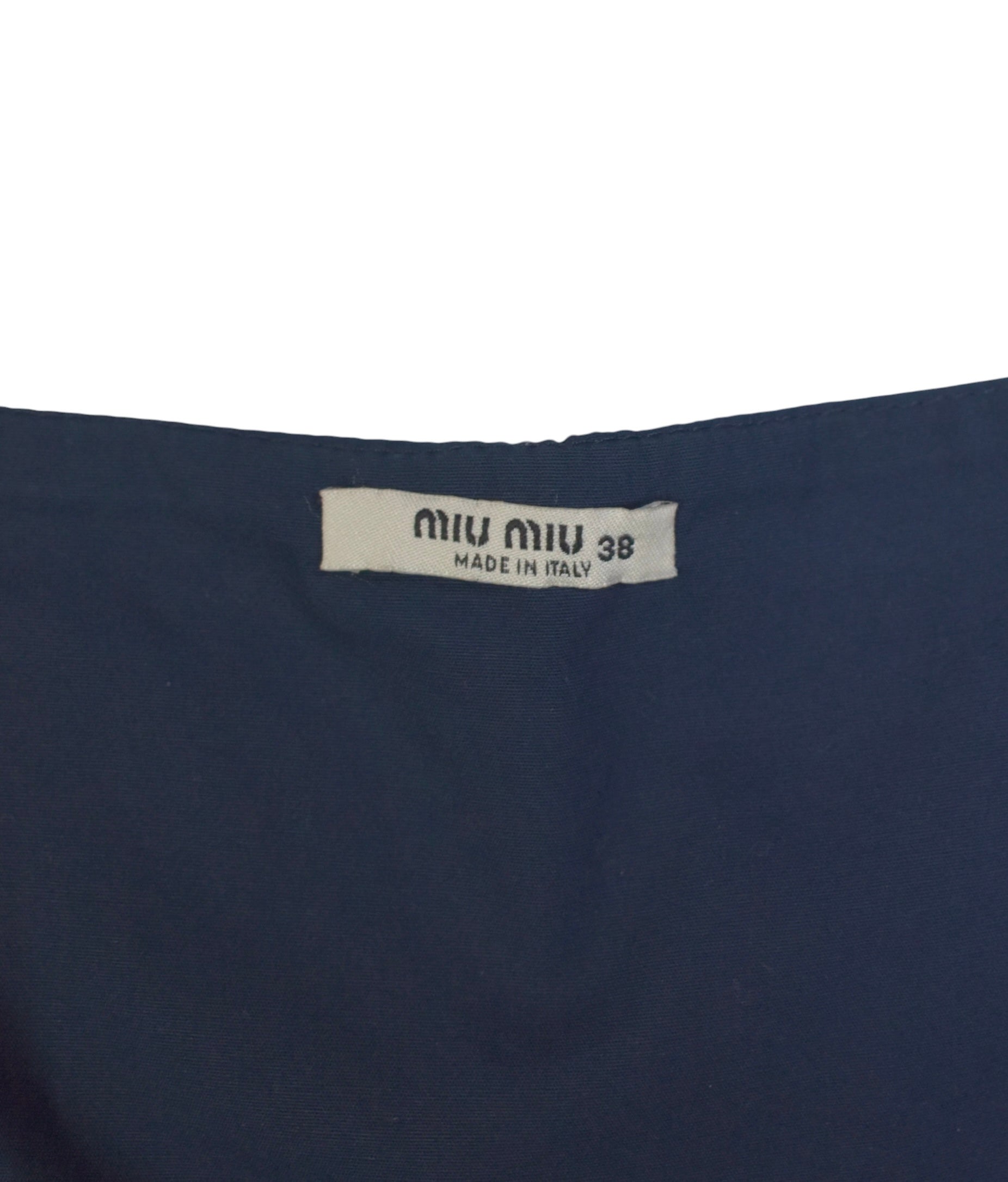 MIUMIU navy pleats skirt